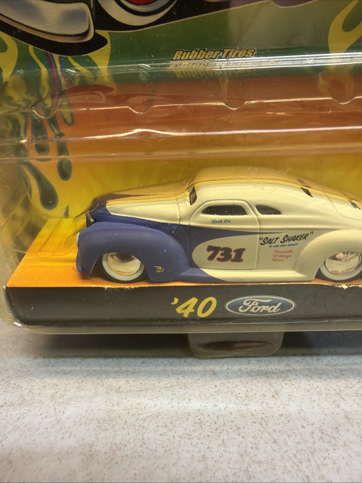 Jada 2003 1:64 Road Rats ’40 Ford Coupe White w/Blue Front Fender Clip NIP
