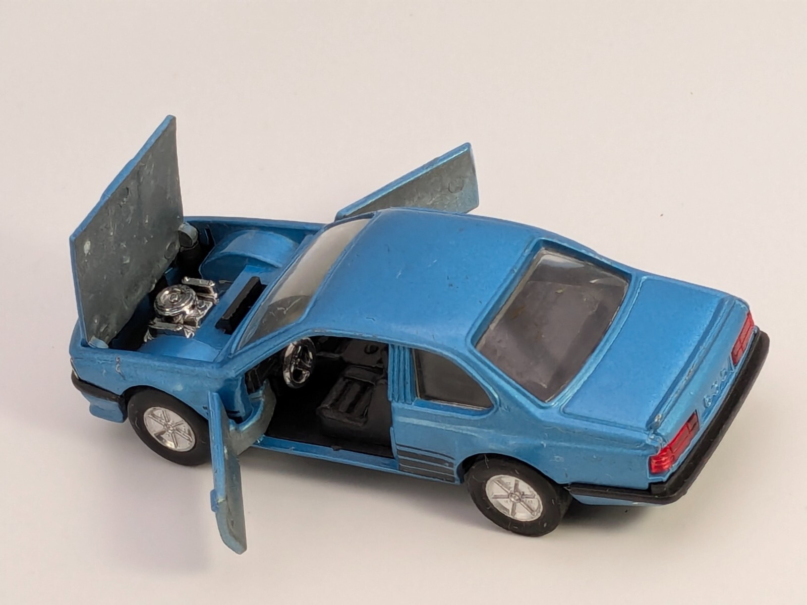 Vintage Pull Back Blue BMW 635 CSi SS-907 Sunnyside Racers 1/41 Diecast Car