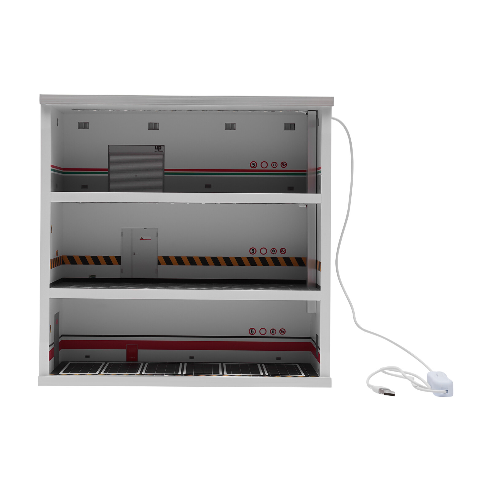Diecast Model Car Display Case &LED Light For 1:64 3-Layer Model Display Cabinet