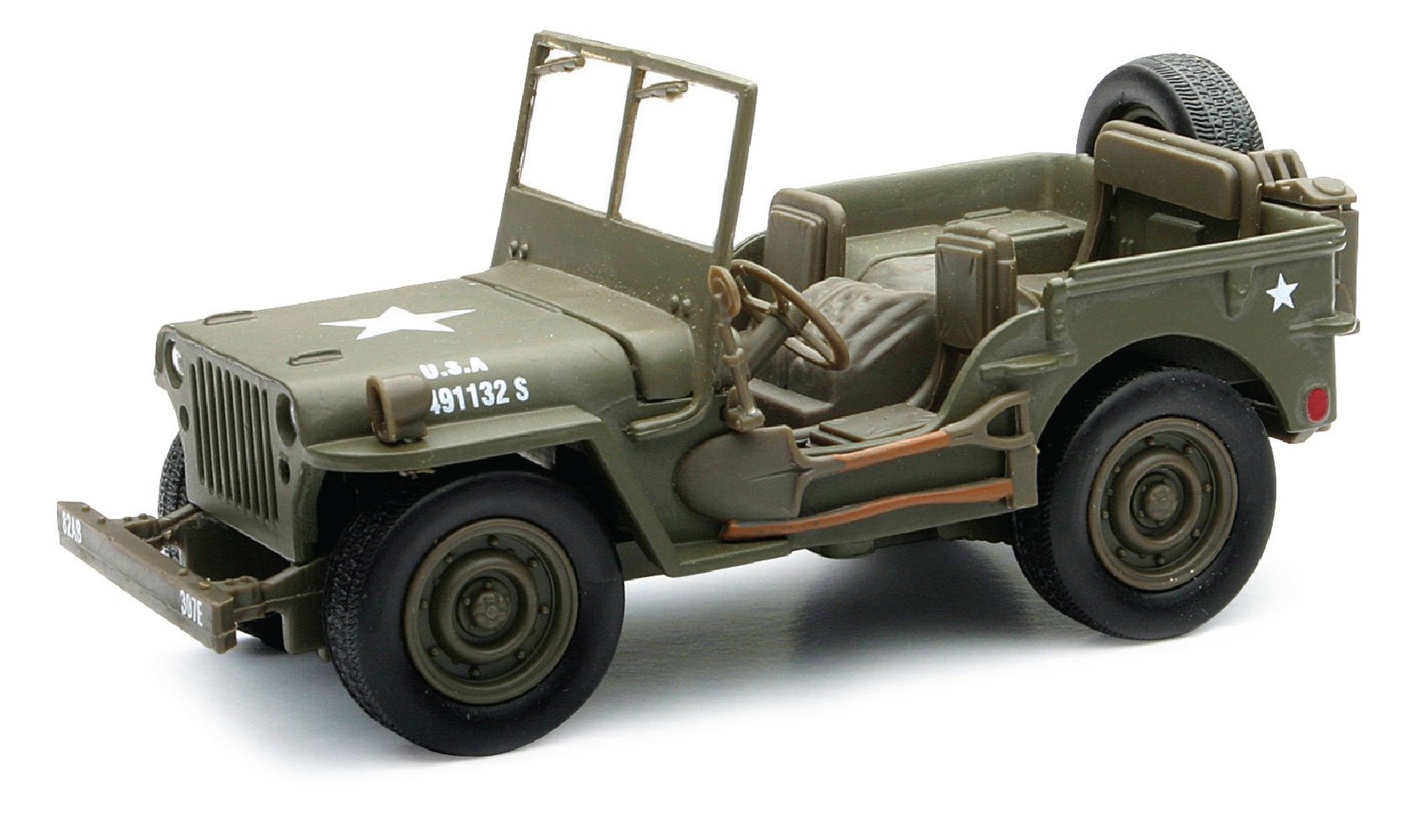 New Ray Classic Armour Willys Jeep – 1:32 Scale, Green