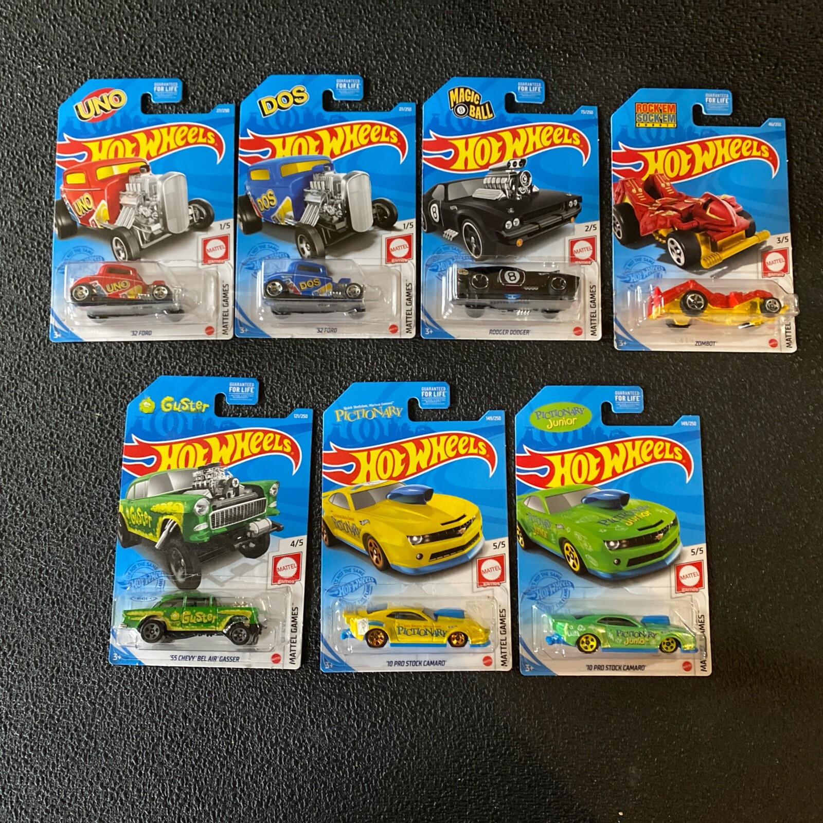 Hot Wheels Mattel Games Mini Collection (2021) Set of 5+2