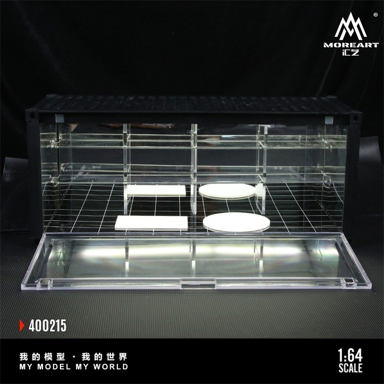 1:64 Diorama Die-Cast Car Garage Model LED Car Display Repair Workshop Scene Toy