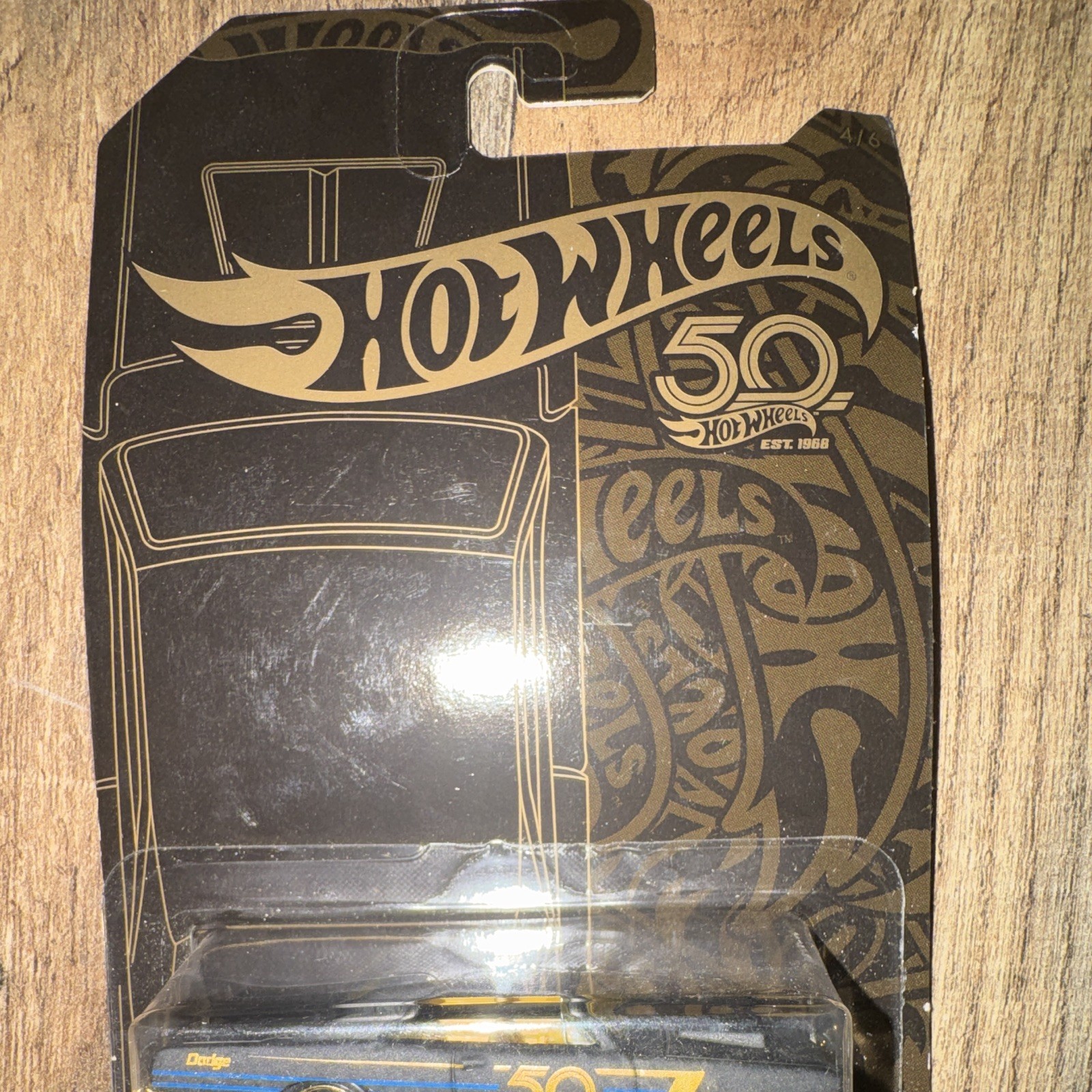 Hot Wheels 50th Anniversary ’68 Dodge Dart Black/Gold/Blue Diecast 1:64 Unopened