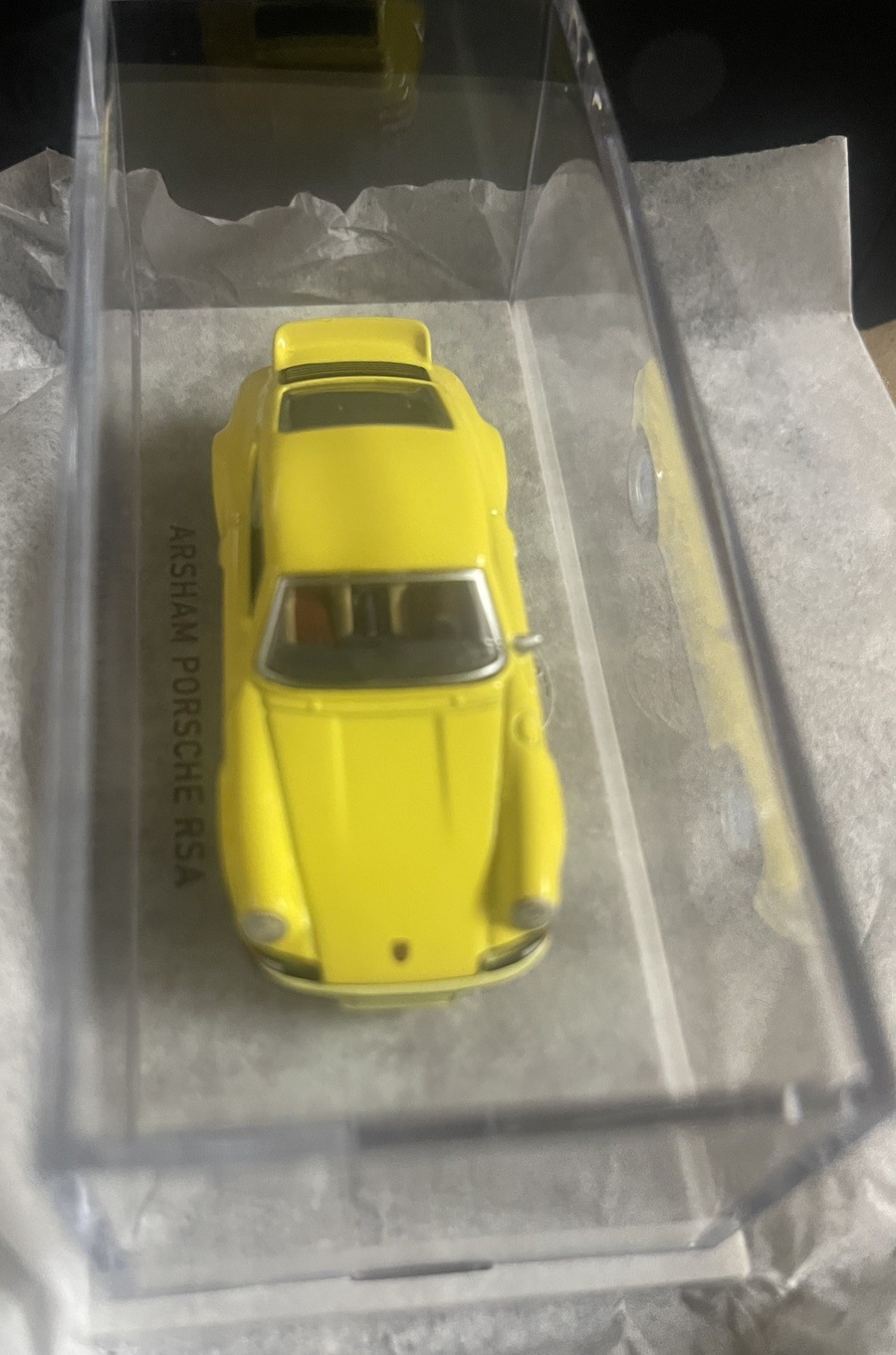 Hot Wheels Daniel Arsham 1973 PORSCHE 911 RSA Yellow 1:64 Mattel Creations JGK64
