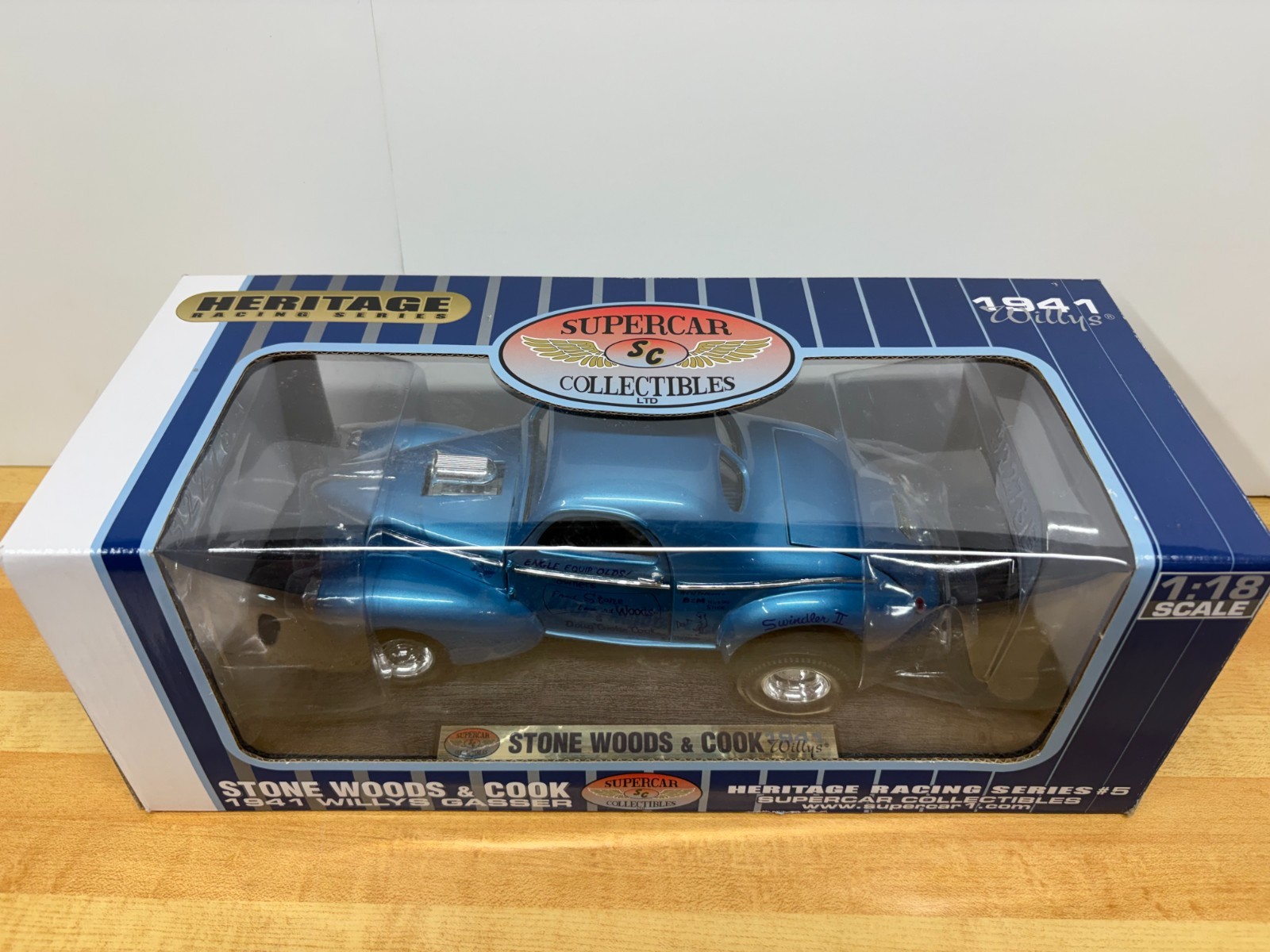 1941 Willys STONE WOODS & COOK Drag Car 1:18 Precision Minitures