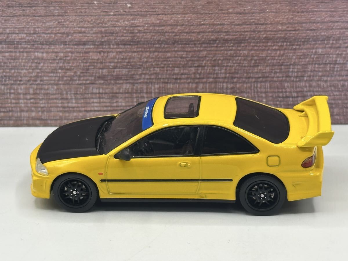 Yes Ixo 1/43 Honda Civic Ej1 Coupe 1995 Yellow Mini Car