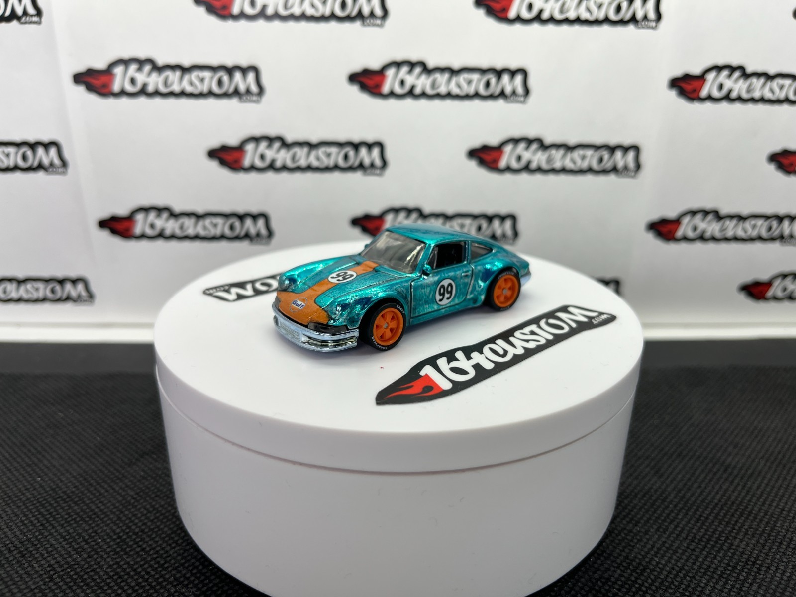 Hot Wheels Porsche 911 Gulf Racing – Custom PATINA spectraflame aqua – LOOK