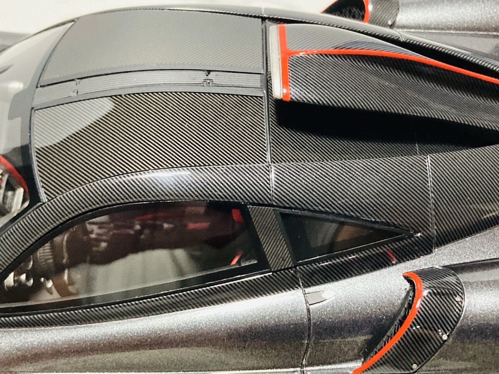 1:18 BBR, 2020 Pagani Imola, Dark Gray w/red accents