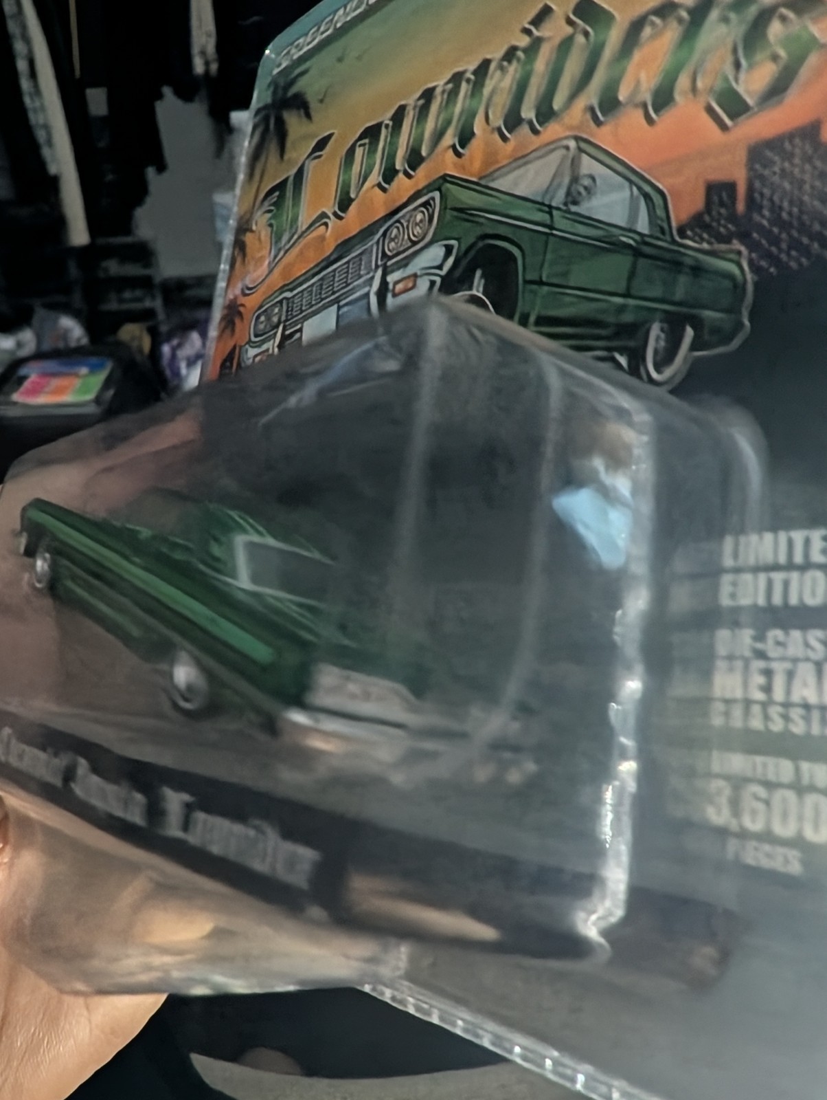 GreenLight Lowriders 1:64 1963 Chevrolet Impala Lowrider Green Diecast MiJo