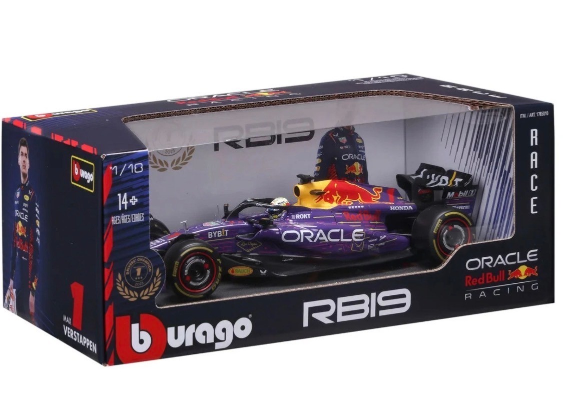Bburago 1:18 Formula F1 Racing Die-Cast Car, Ferrari, Red Bull, Mercedes