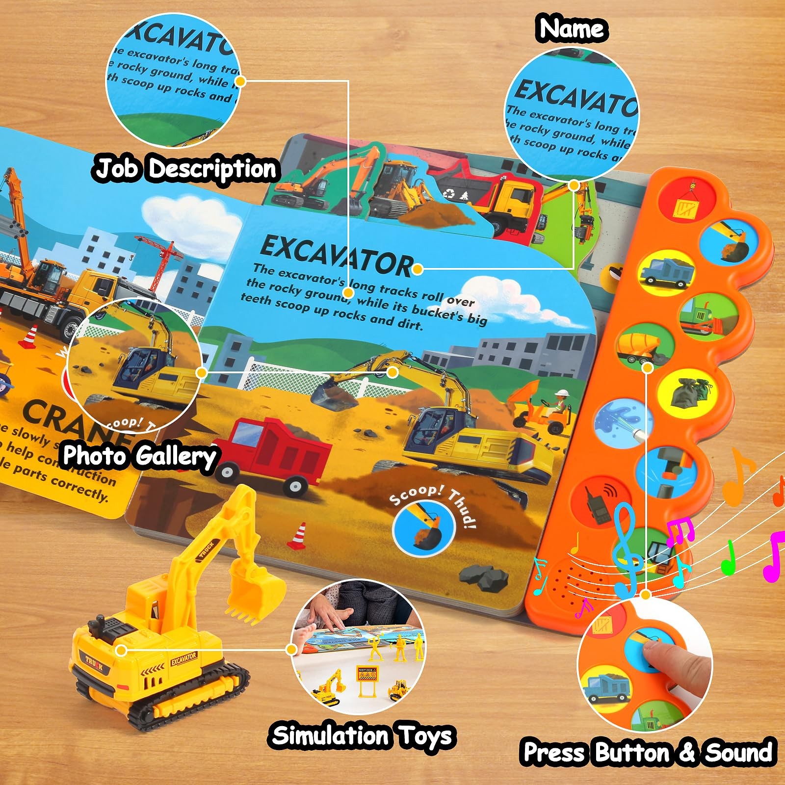 Construction Toys with Sound Books – Dig It! Dump It! Build It! Construction …