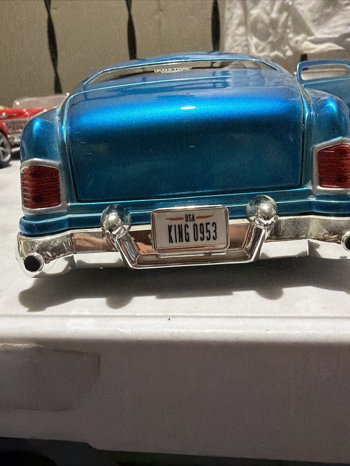 RARE Jada Toys Kustom Kings – 1951 Mercury Hard Top w/ Guitar 1/18 Scale Blue
