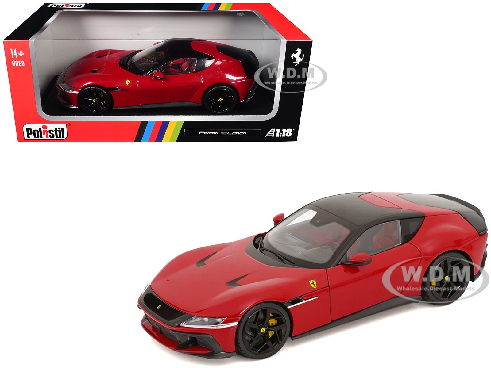 2024 FERRARI 12CILINDRI ROSSO CORSA RED 1/18 DIECAST BY POLISTIL 18FE02010-WB