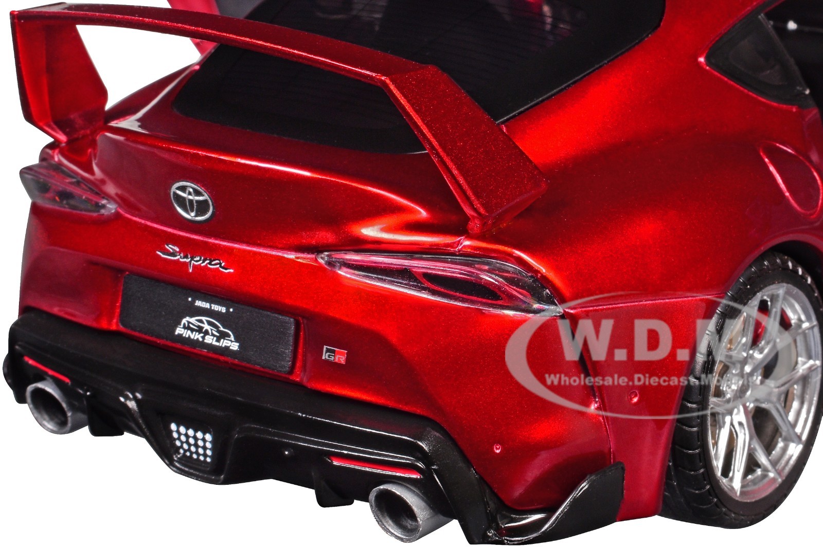 TOYOTA GR SUPRA RED METALLIC 1/18 DIECAST MODEL CAR BY JADA 36468