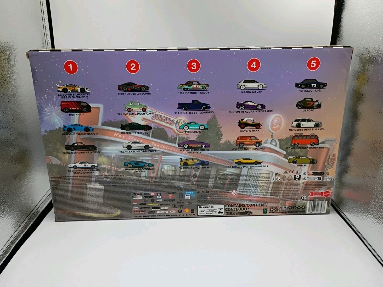 2024 Hot Wheels Boulevard 25-Car Premium Die-Cast 1:64 Real Riders Metal SEALED