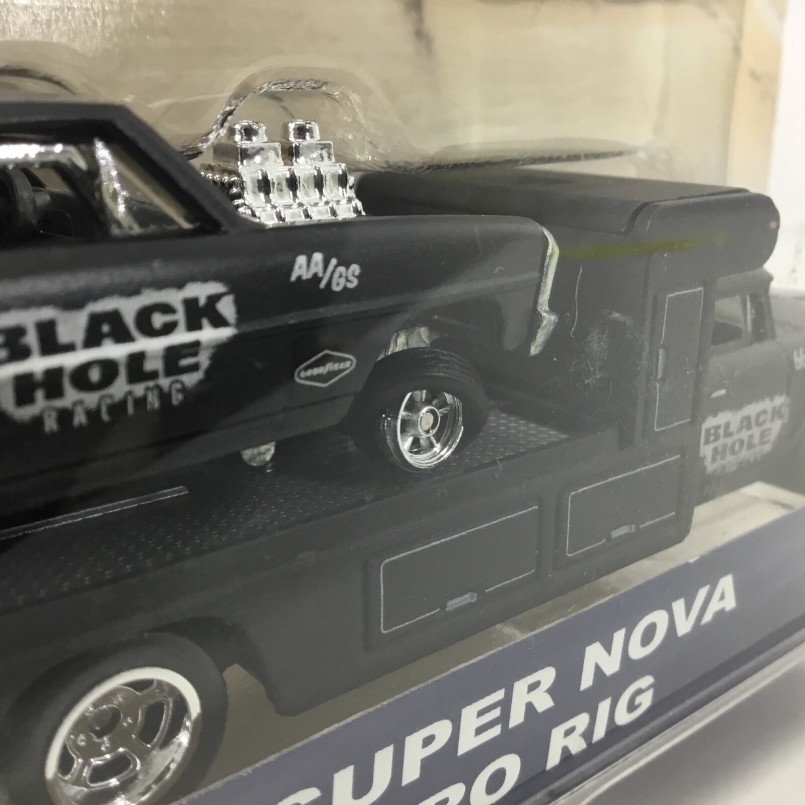 ERROR Hot Wheels 66 Super Nova Black Hole Car Culture Team Transport Blown Tire