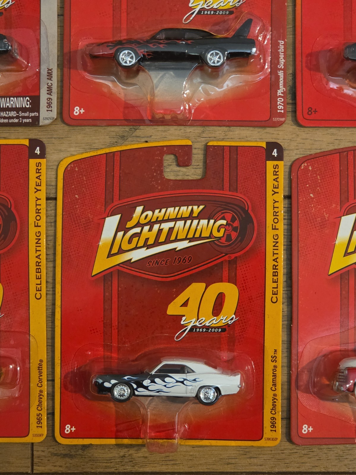 Johnny Lightning 40 Years Plymouth, Mustang, Chevy, AMC, Panel Delivery Lot Of 8