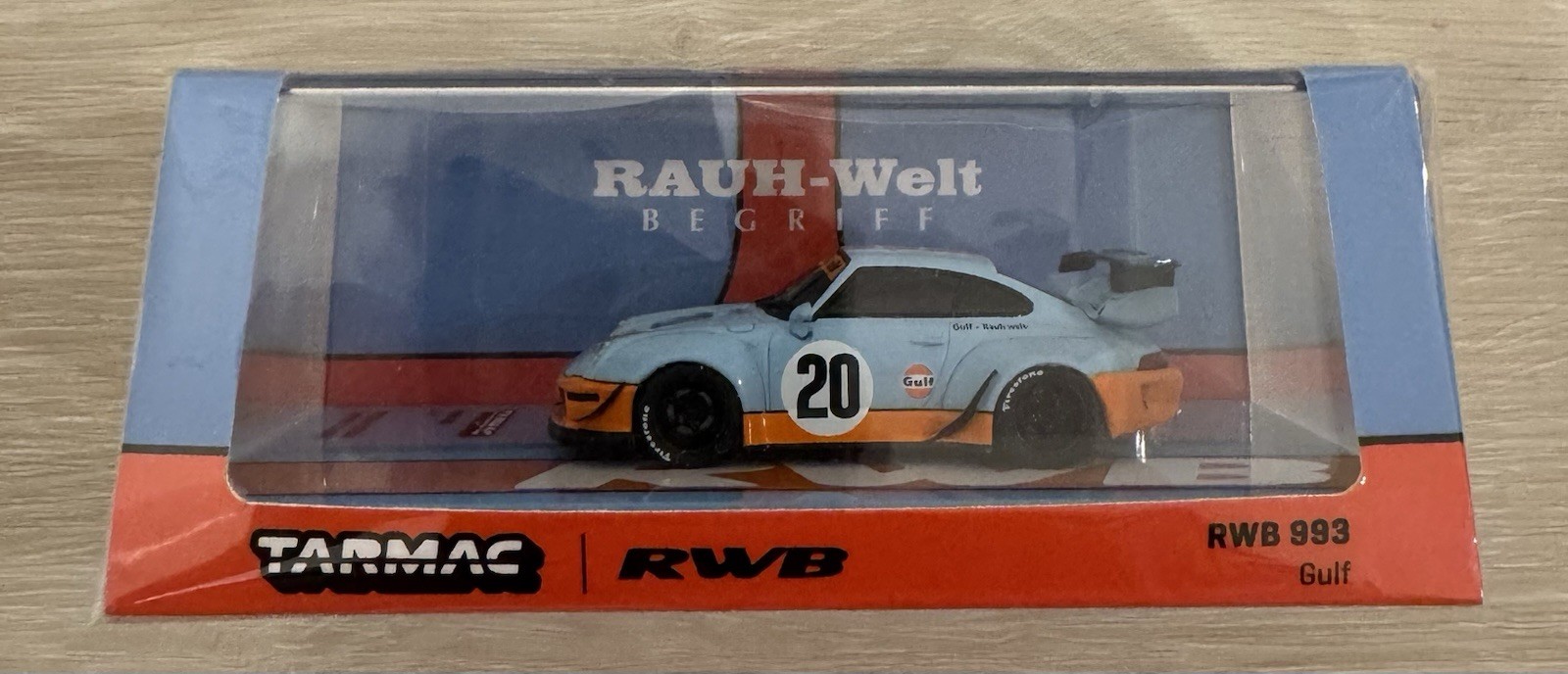 Tarmac Works Hobby64 PORSCHE 993 RWB Rauh-Welt Begriff Gulf 1:64