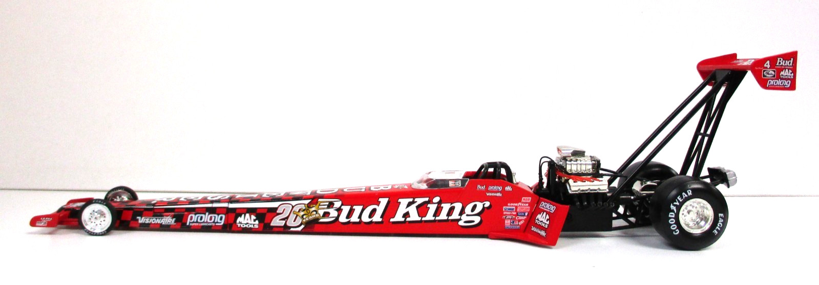 ACTION KENNY BERNSTEIN BUDWEISER KING 20TH ANNIVERSARY TOP FUEL DRAGSTER 1/24