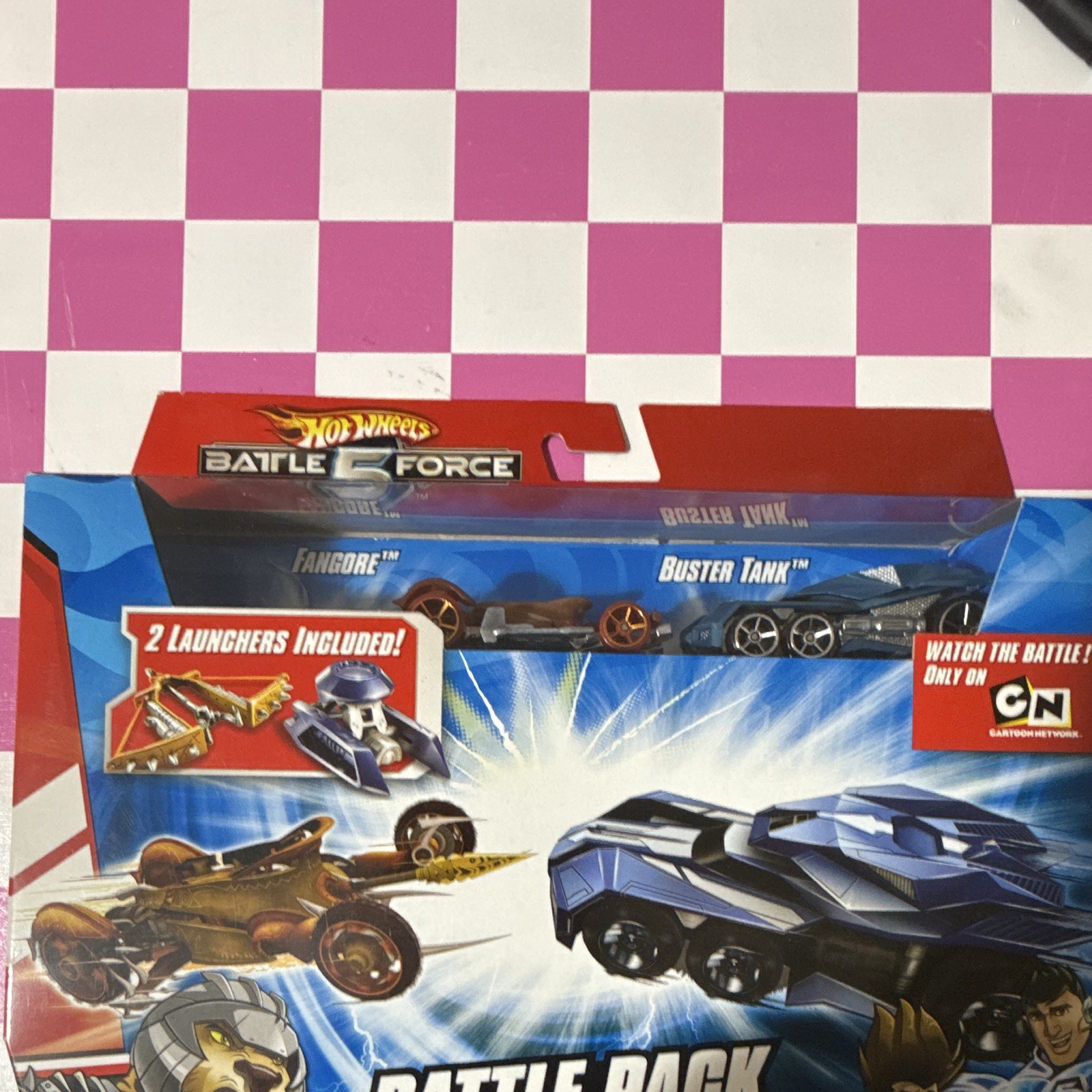 Hot Wheels Battle Force 5 Battle Pack 2 Cars + 2 Launchers Unopened Box