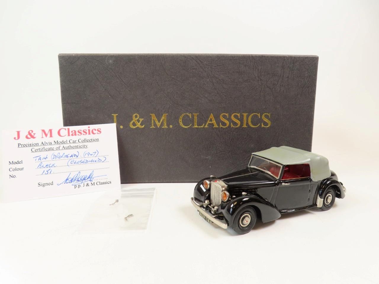 J & M Classics TA14 Drophead (1947) Black, Closed Hood, 1/43, MIB!