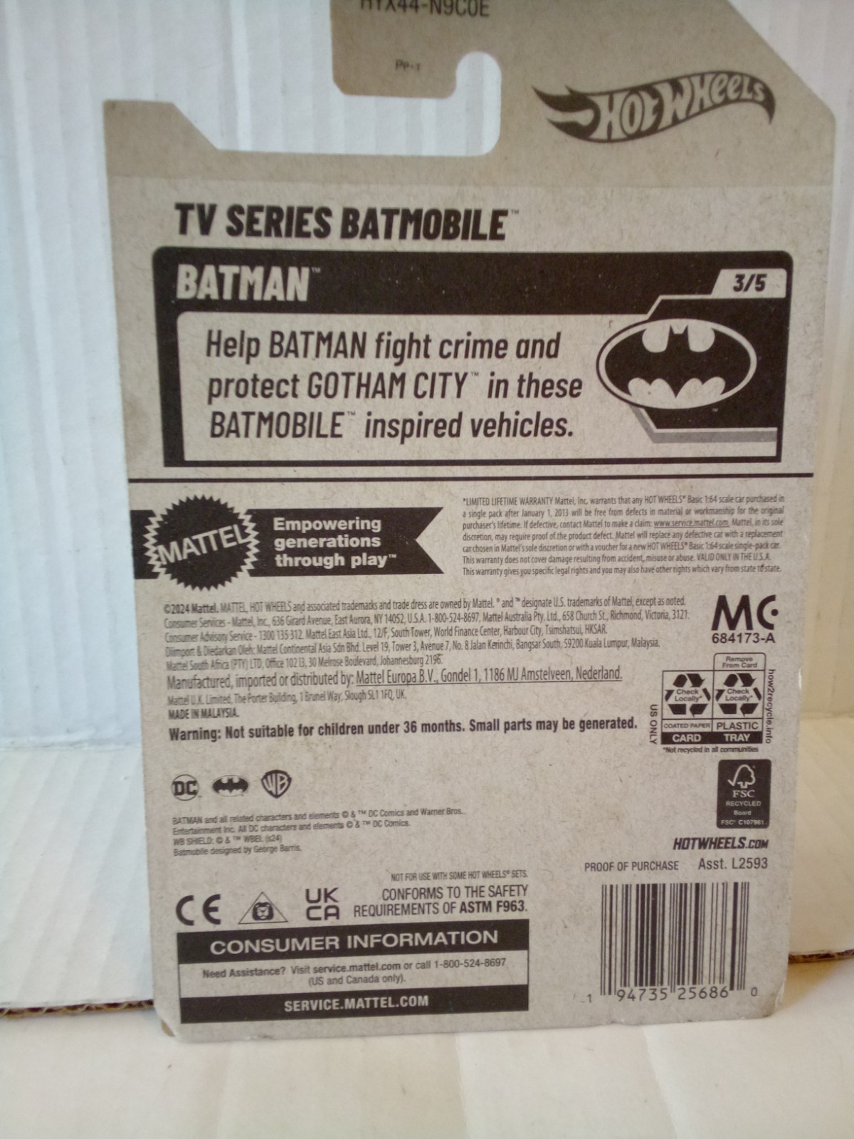 2025 Hot Wheels TV Series Batmobile 3/5 Blue 103/250