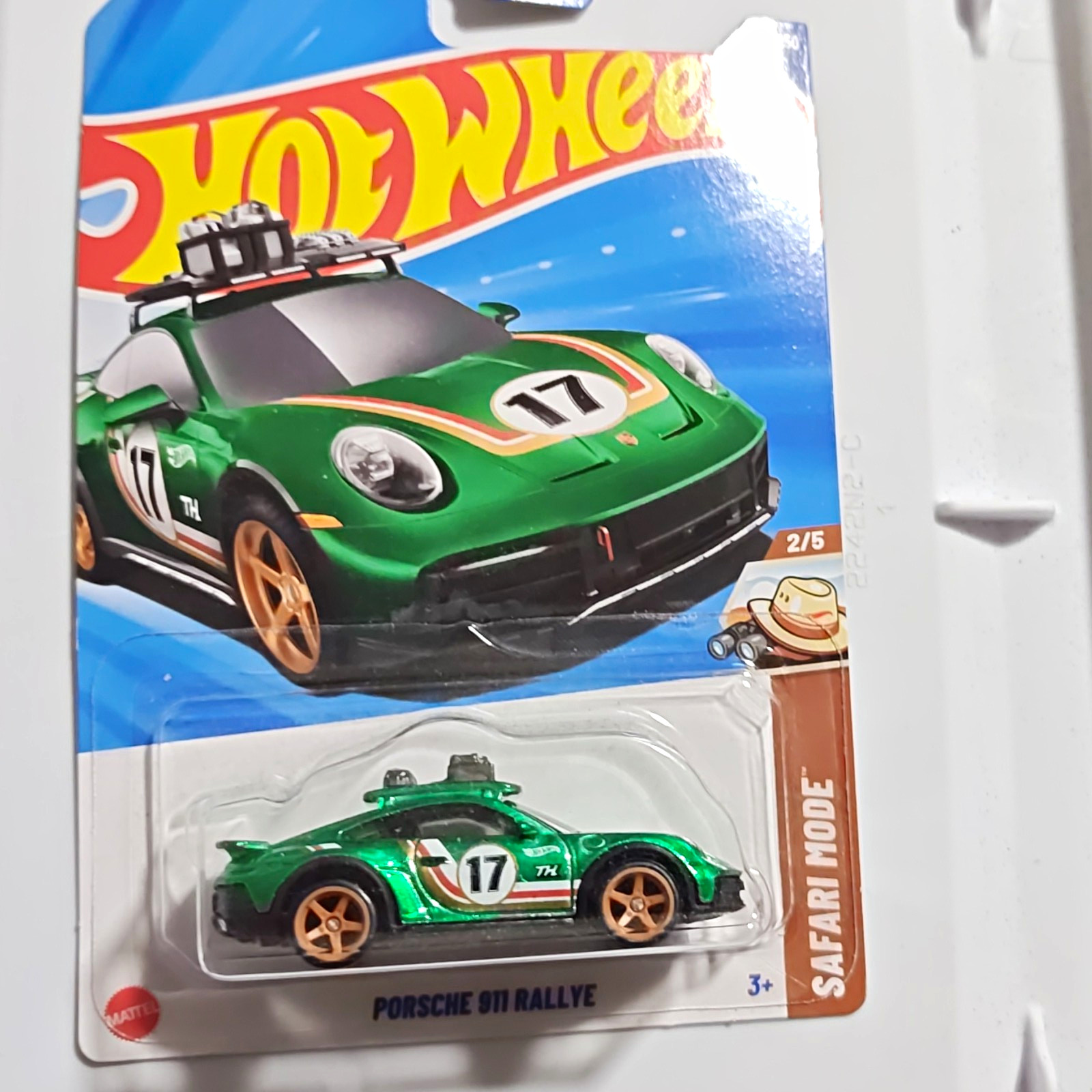 Hot Wheels Porsche 911 Rallye Safari Mode 1:64 Green Diecast Unopened Box