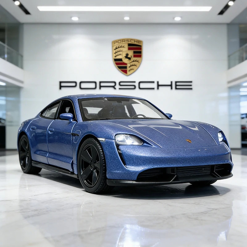 1:36 Porsche Taycan Supercar Diecast Alloy Car Model Miniature Toy Gift For Kids