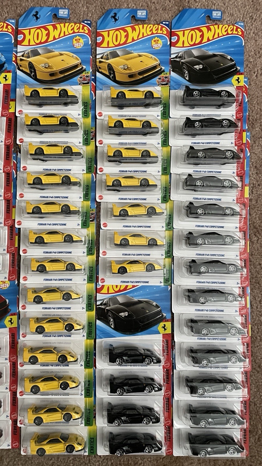 Hot Wheels 1:64 Lot Of 70 FERRARI cars F40, 365 GTB4, 12Cilindri