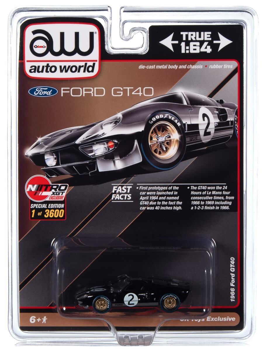 Auto World 1966 Ford GT40 Black 1:64