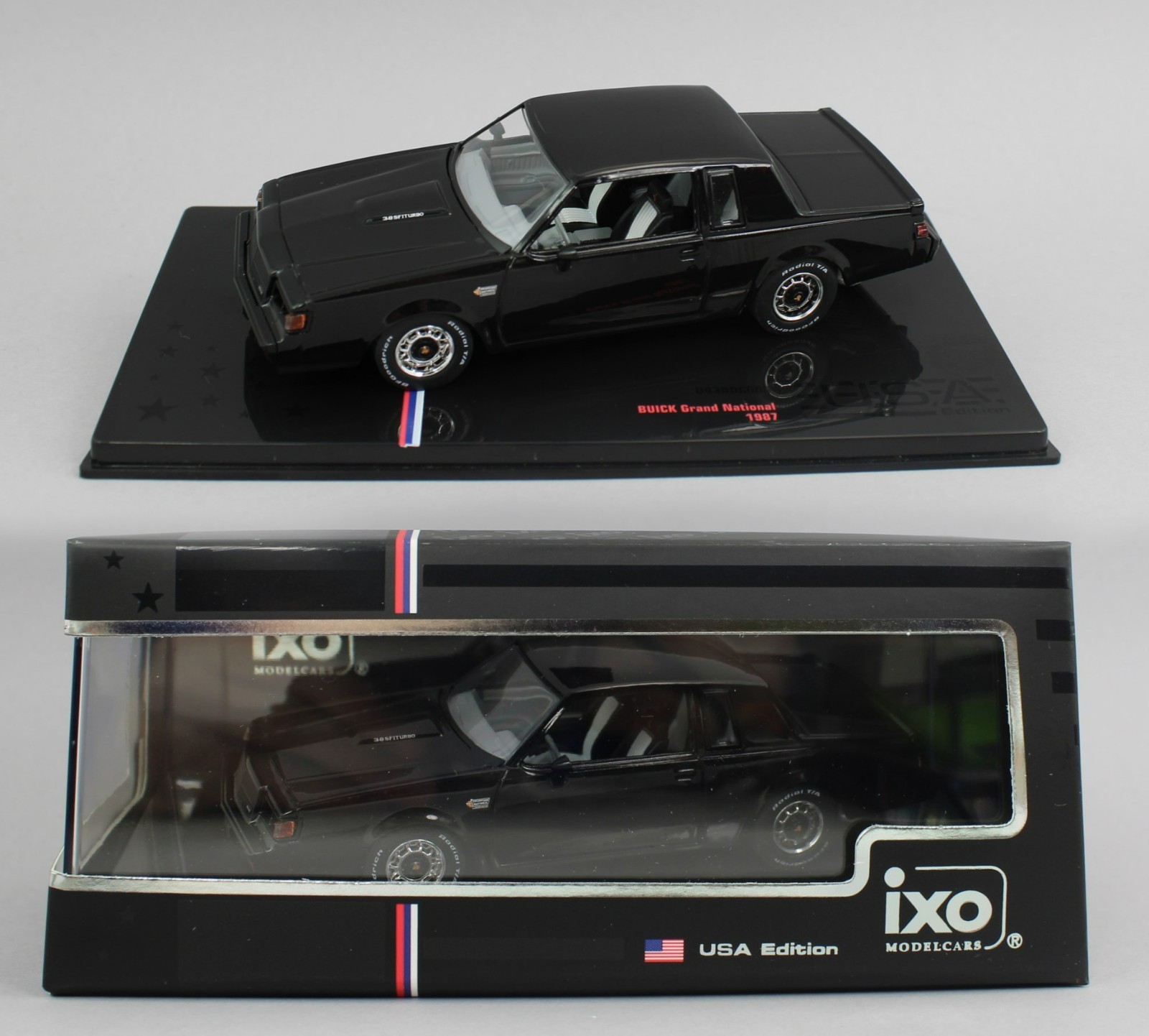 1:43 IXO Models *BLACK* 1987 Buick Grand National *DIECAST* NIB!