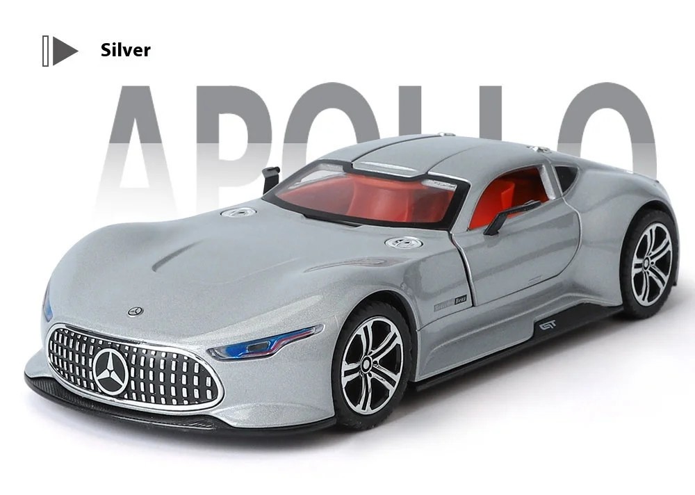 1: 24 Mercedes-Benz AMG alloy model car with sound and light sports car model