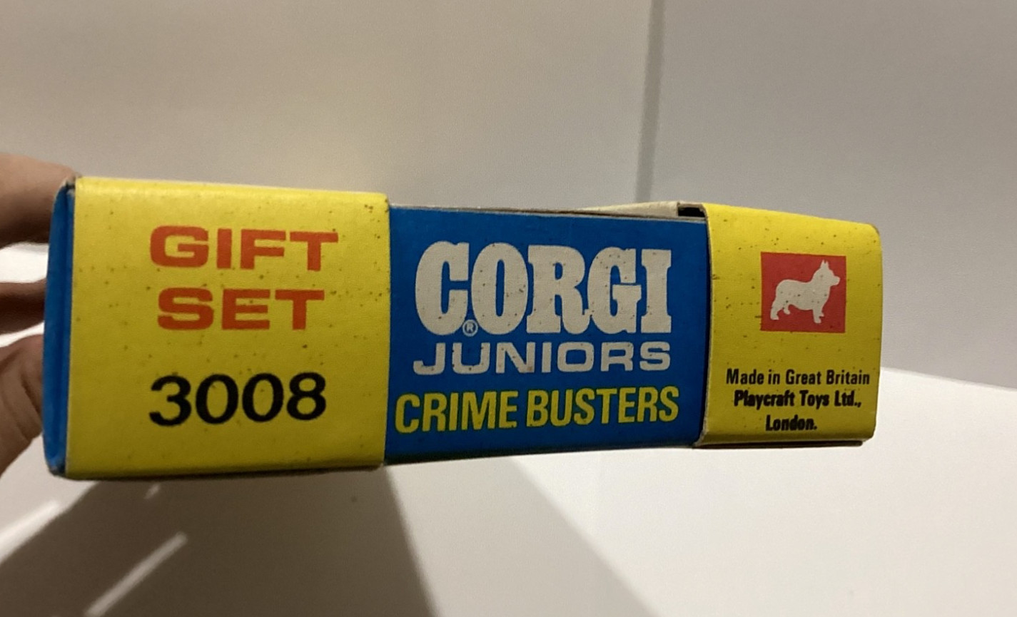 1966 CORGI junior Crime Busters Batman James Bond Diecast Model Gift Set 3008
