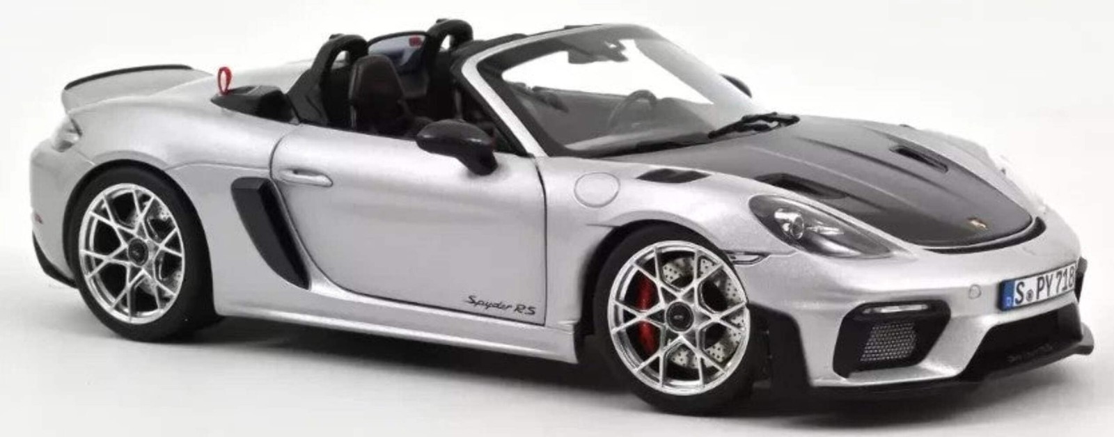 Norev 2023 Porsche 718 Spyder RS w/ Weissach Package GT Silver Metallic 1:18