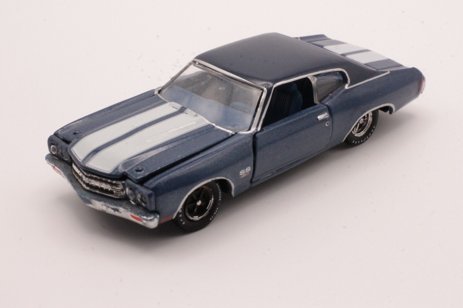 M2 Machines Detroit Muscle 1970 Chevrolet Chevelle SS 454 Blue White 1:64 Loose