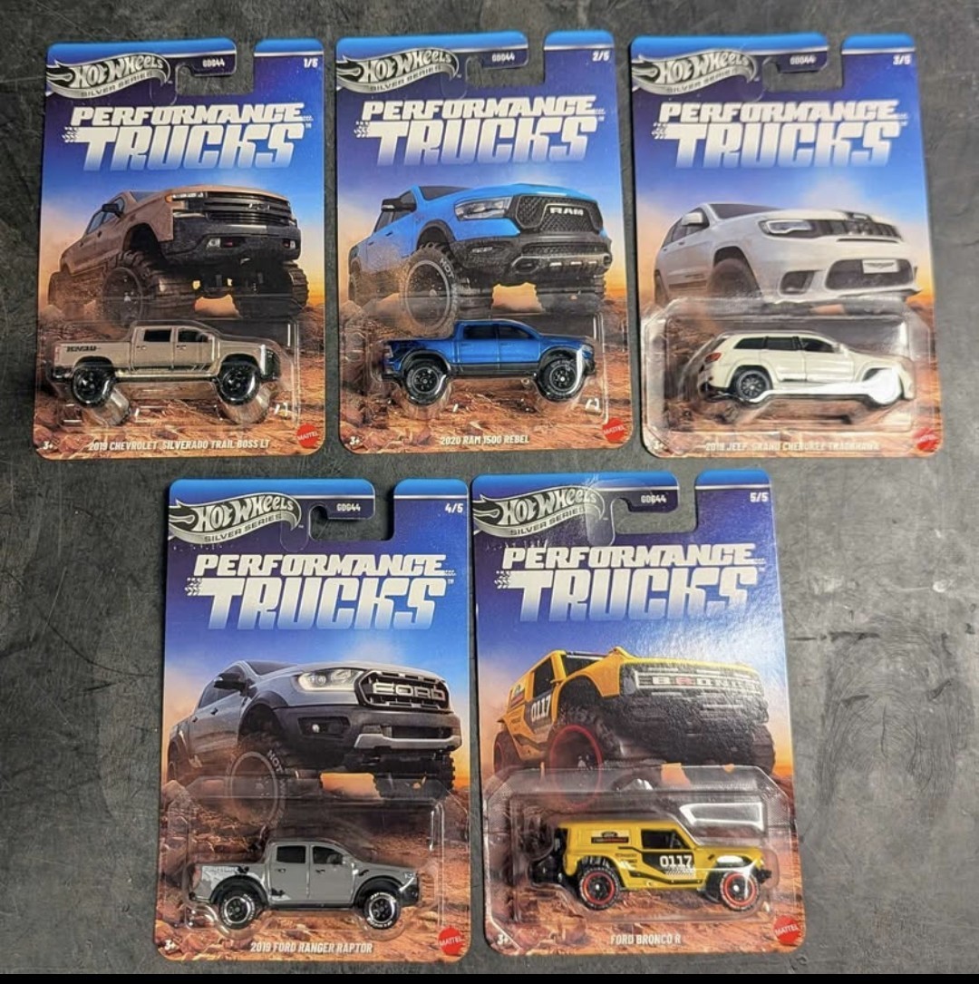 2026 Hot Wheels Silver Series Performance Trucks Set of 5