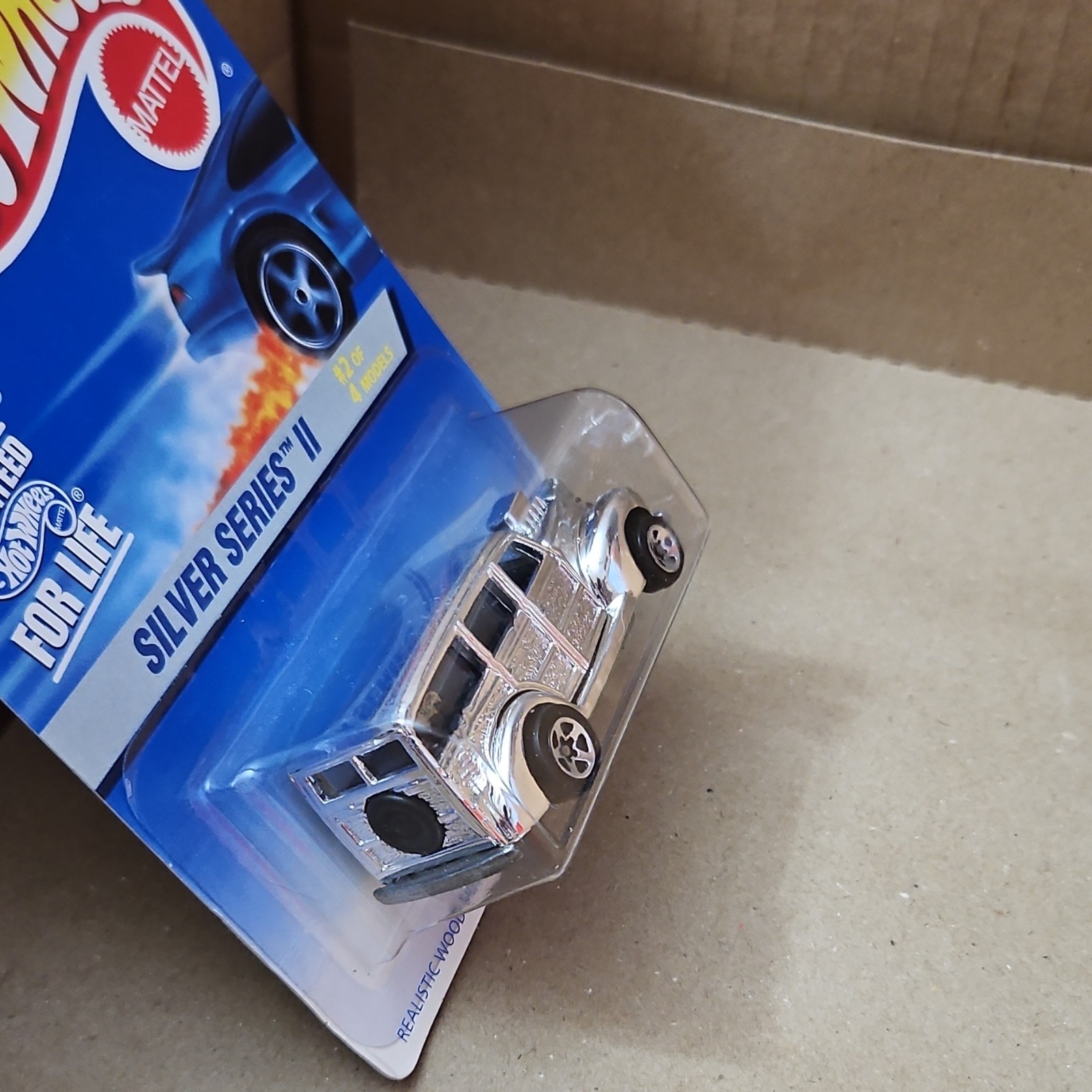 Hot Wheels Silver Series II ’40s Woodie 1:64 Silver Black Diecast Car 1995