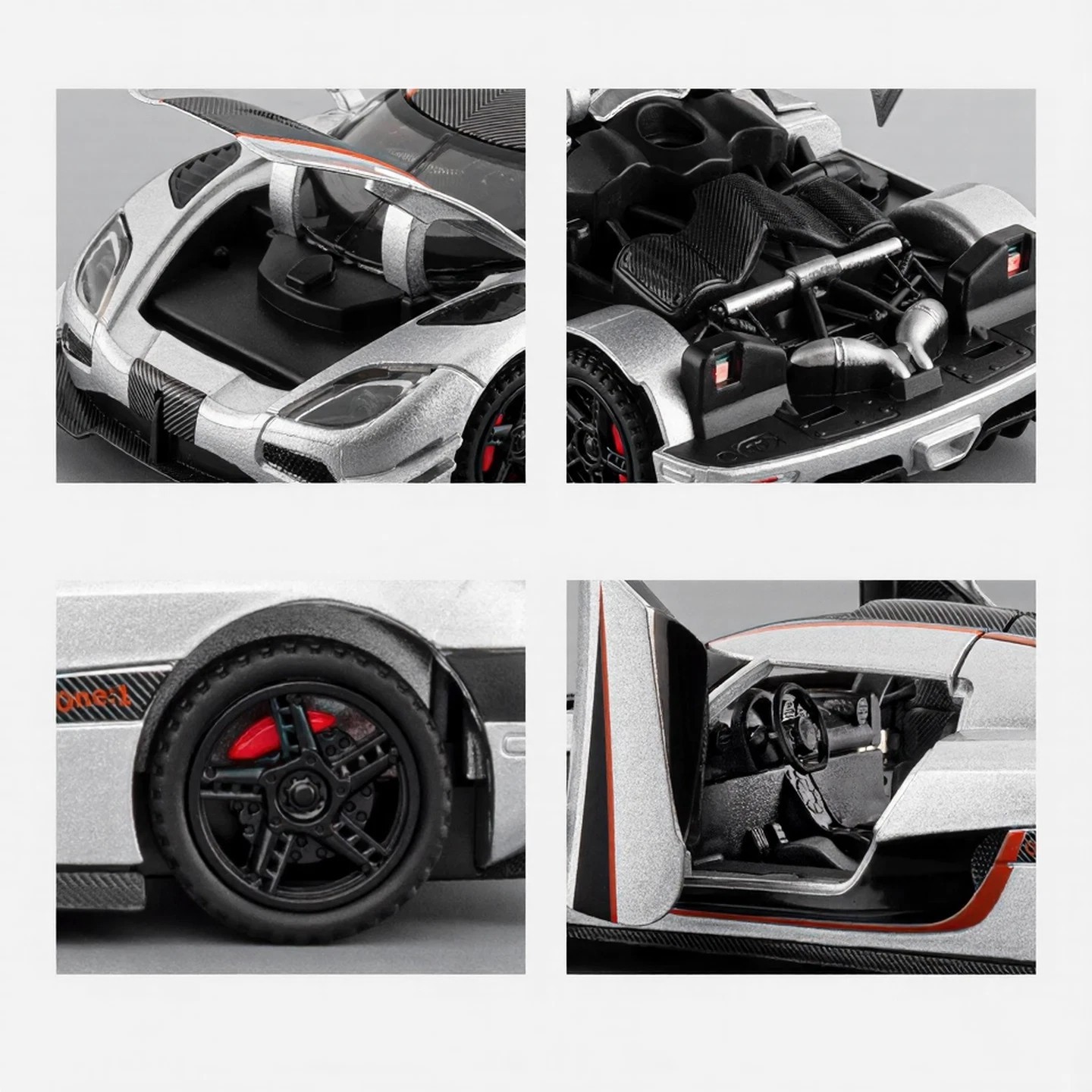 1:32 ONE-1 Alloy Diecast Model Car – Light Sound Toy Supercar Gift