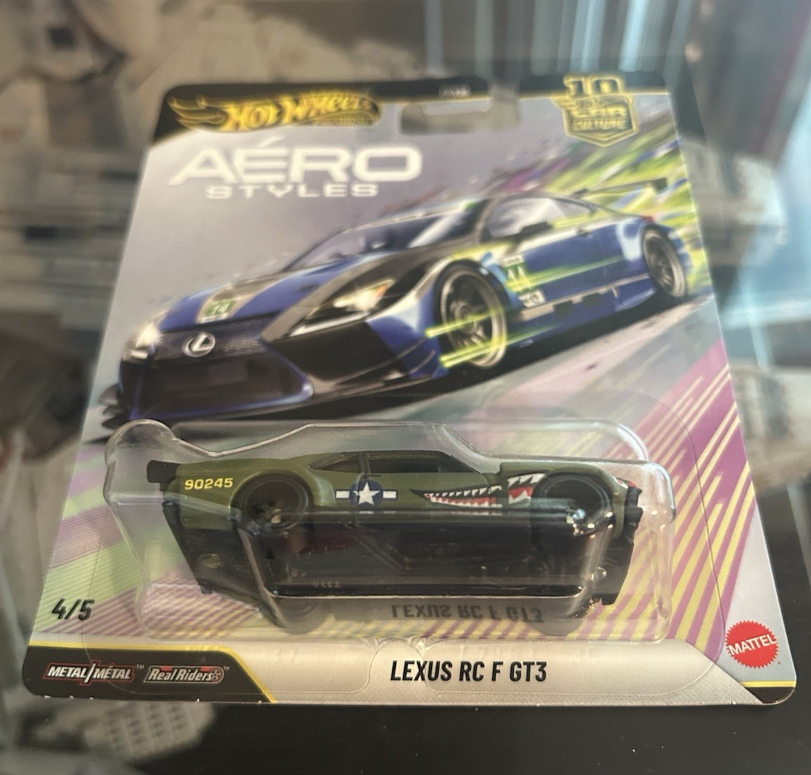 Hot Wheels Custom ’70 Chevy Nova Error Lexus RC GT3 Card Car Culture Aero Style
