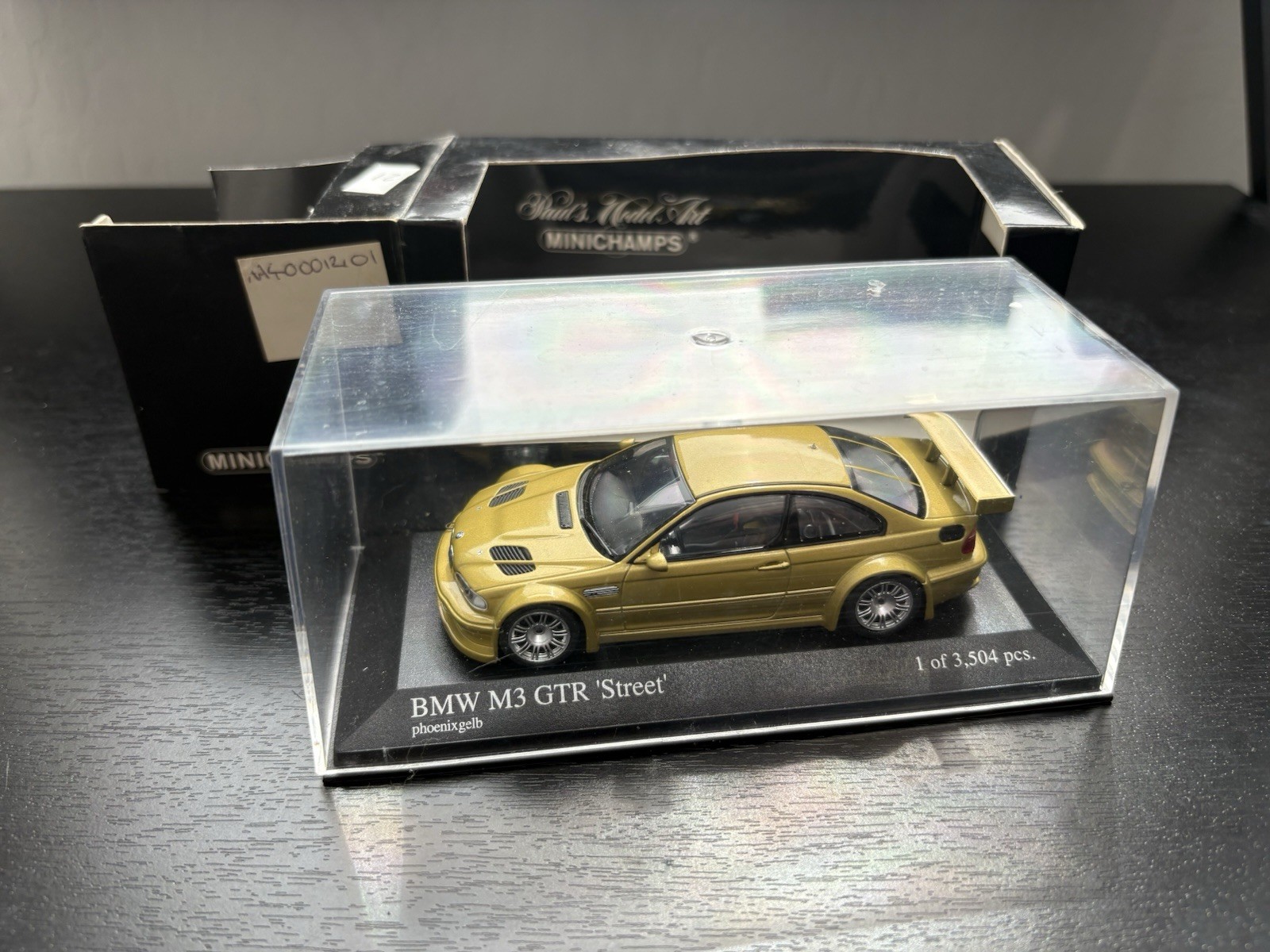 1:43 Minichamps BMW M3 E46 GTR Phoenix Yellow