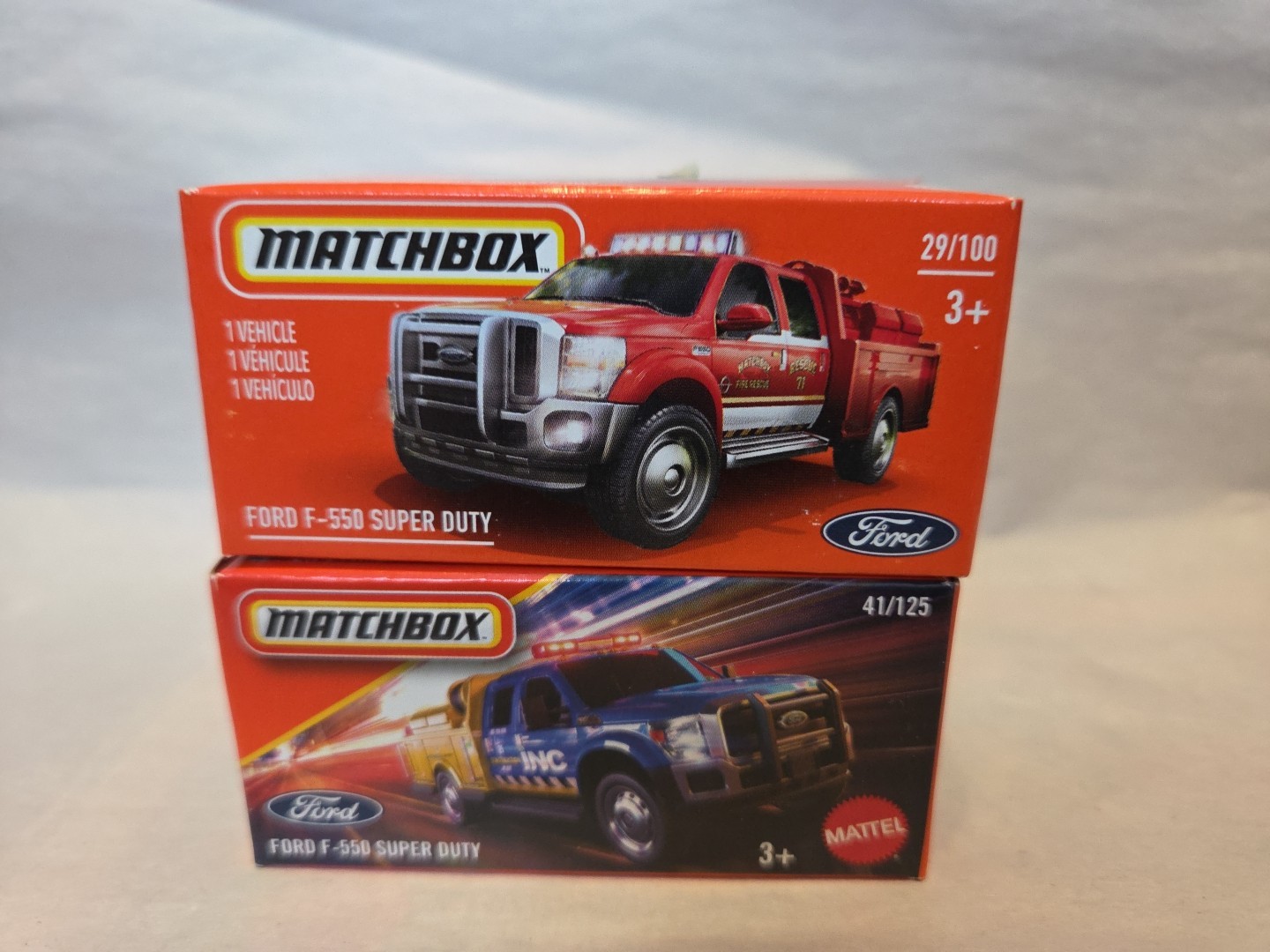 Matchbox Power Grabs Ford F550 SUPER DUTY BRUSH FIRE TRUCK LOT OF 2