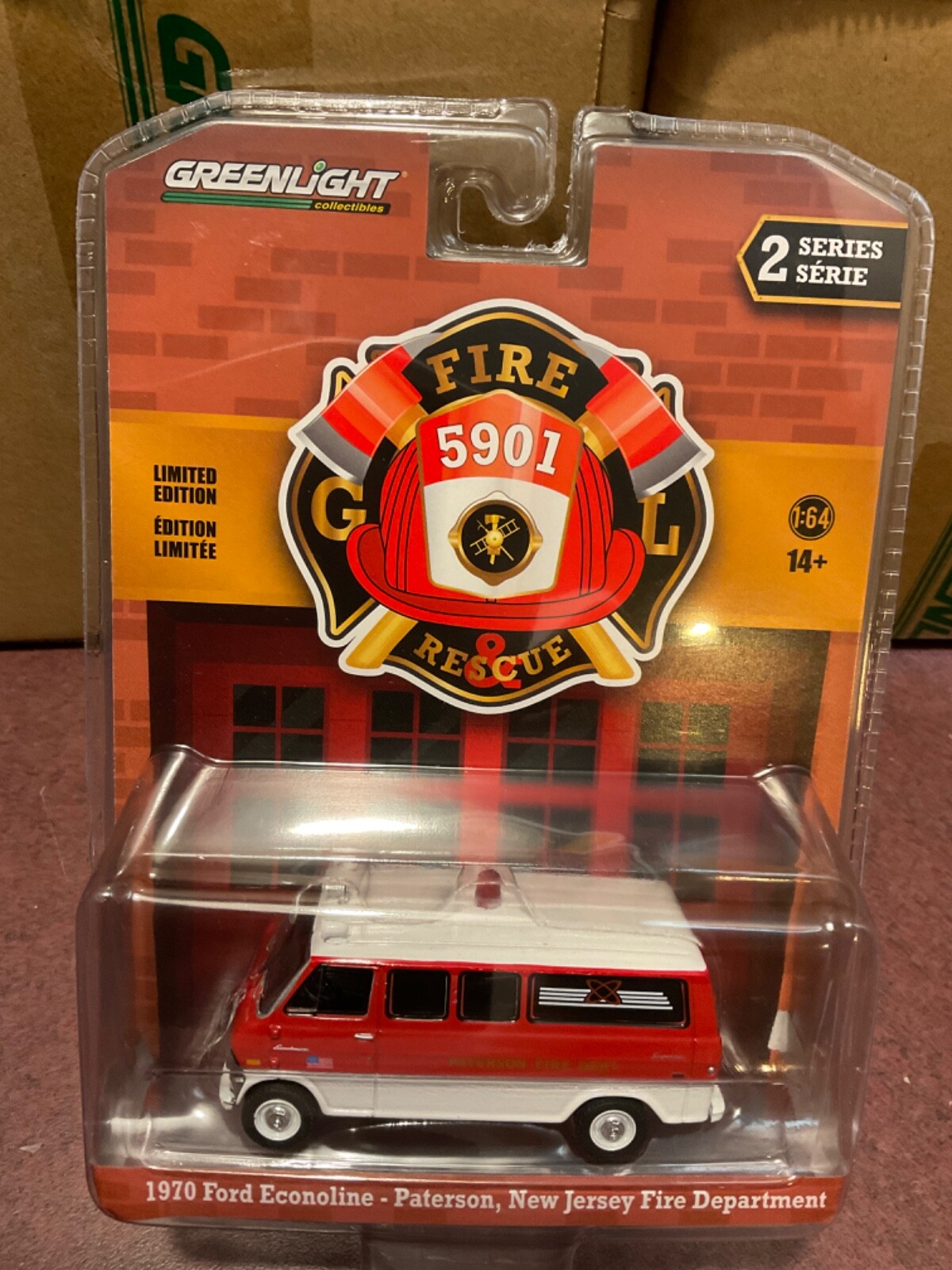 Greenlight Fire & Rescue 1970 Ford Club Wagon Paterson New Jersey Fire Dept