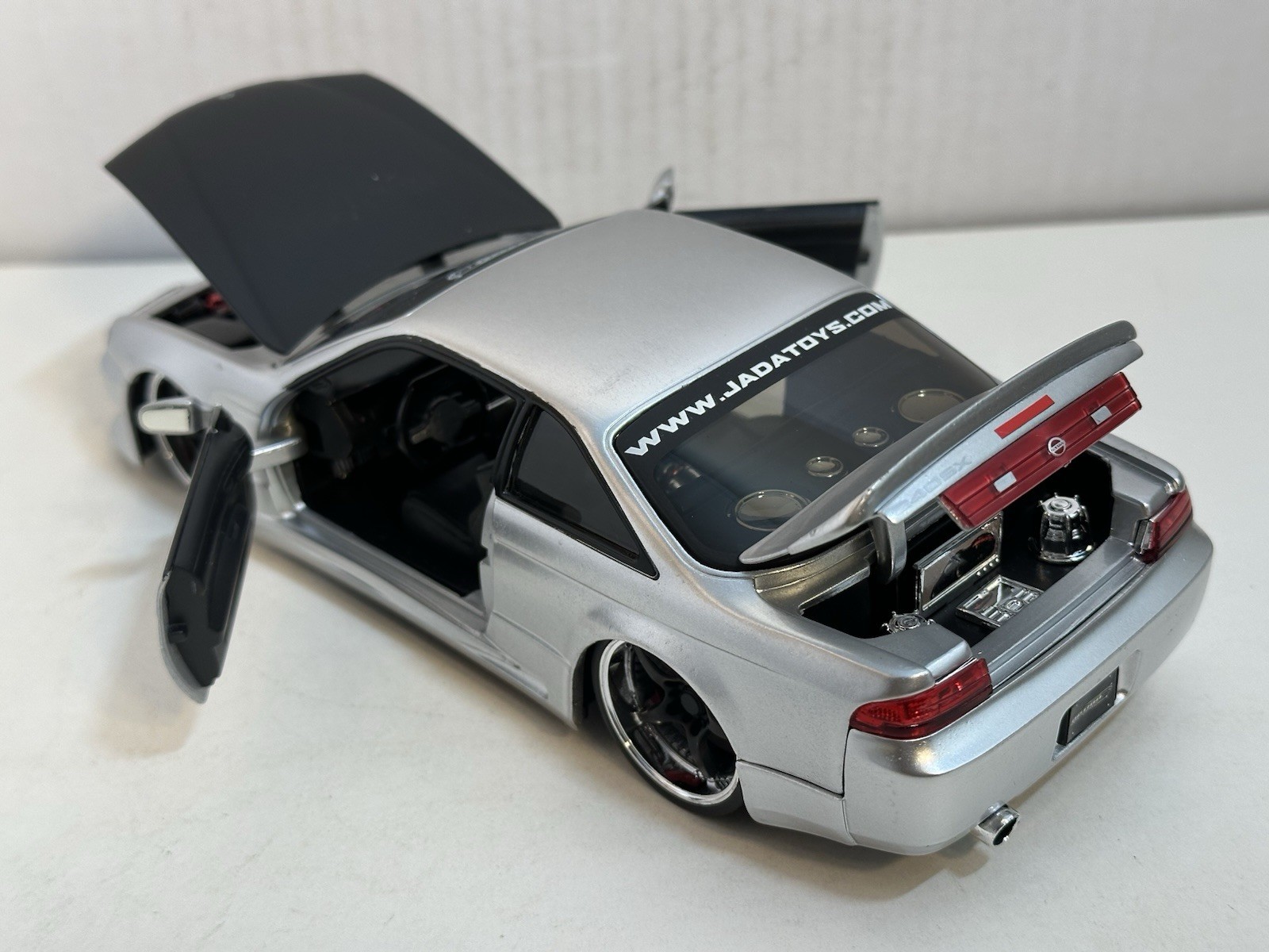 JADA OPTION D 1998 NISSAN 240SX (S-14) SILVER 1:24 DIECAST MODEL CAR NEW NO BOX