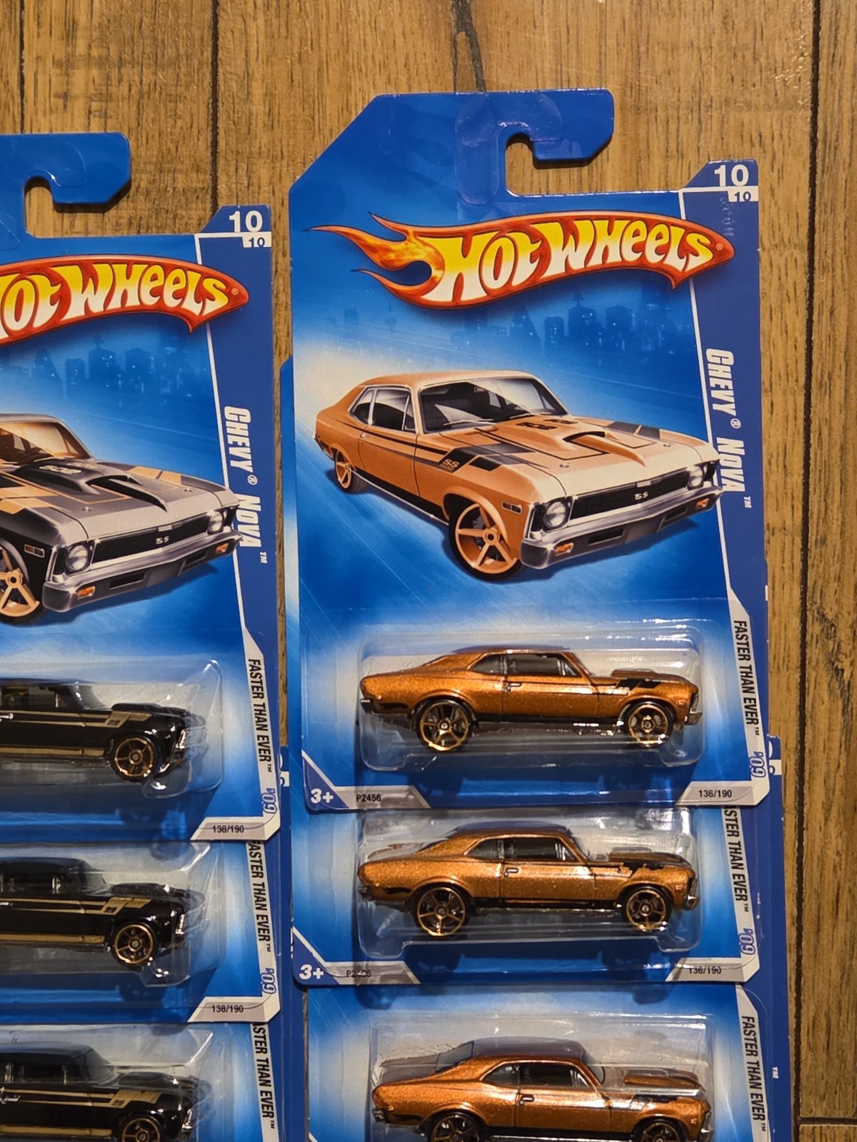 2009 Hot Wheels Lot Of 10 Chevy Nova Faster Than Ever Black & Copper