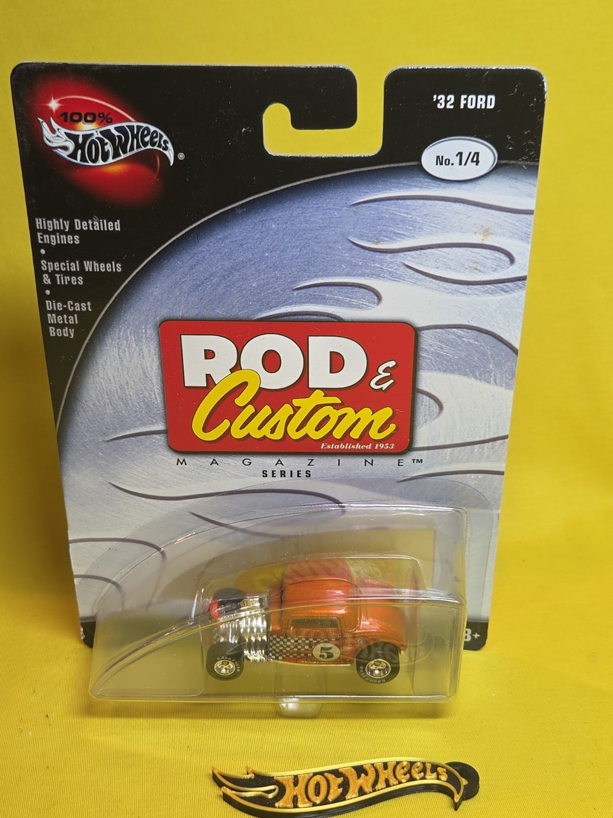 2002 Hot Wheels 100% Rod & Custom Series 1/4 ’32 FORD Orange RR & Gift 🔥48