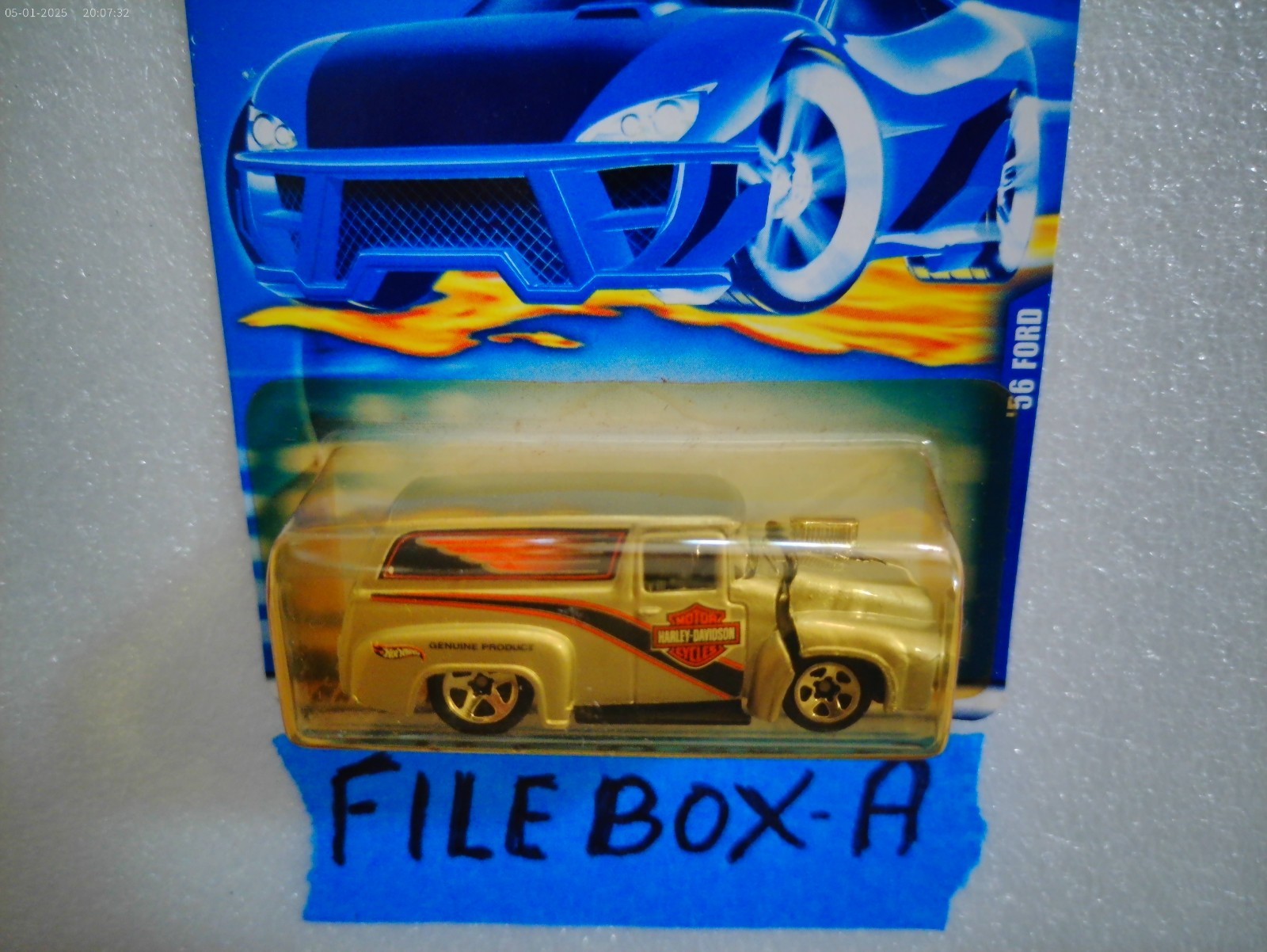 HOT WHEELS 1956 FORD PANEL HARLEY DAVIDSON SILVER TRUCK # 155 MATTEL NEW 1:64