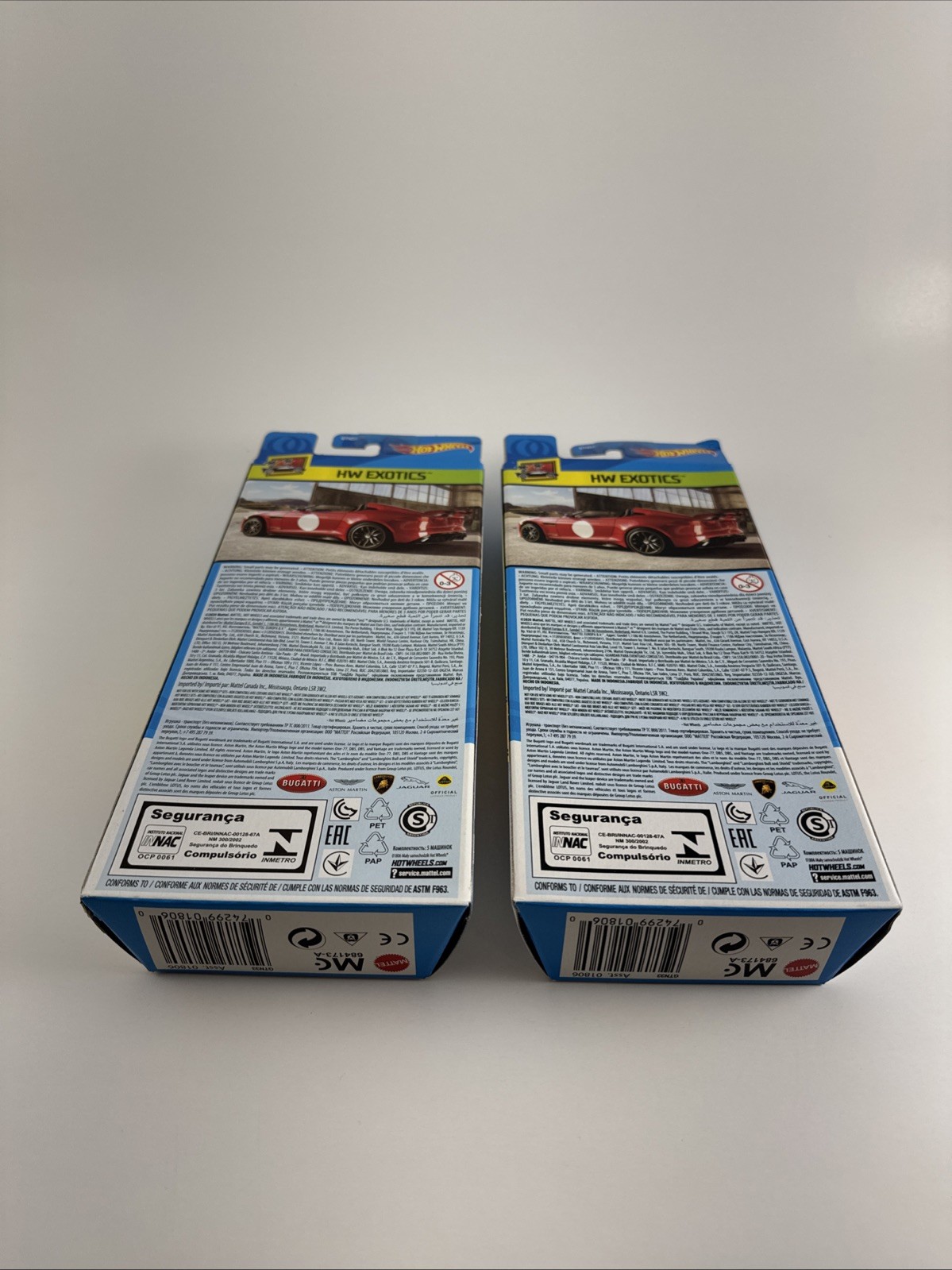 Hot Wheels 2020 5 Pack HW Exotics Bugatti Aston Martin Lamborghini Lotus Jaguar