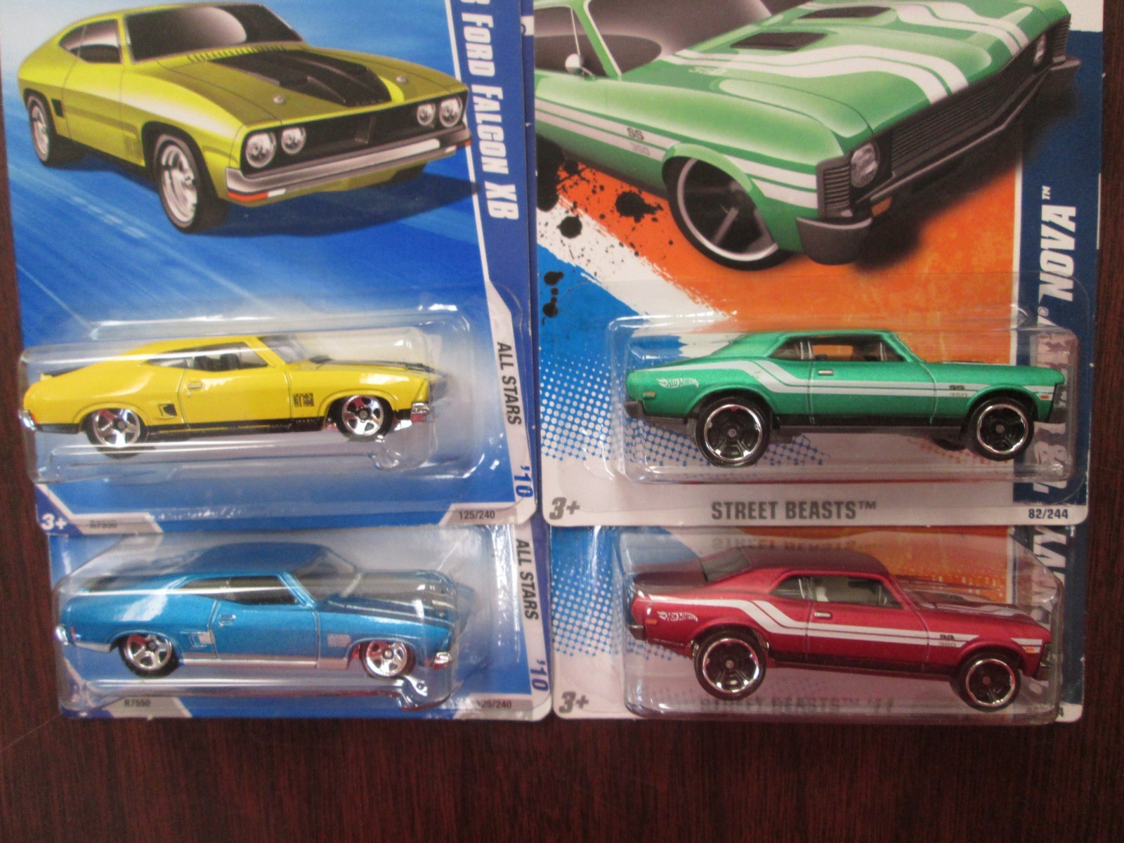 1973 Ford Falcon XB + ’68 Chevy Nova – 2010+2011 Hot Wheels Rare Lot Muscle Cars