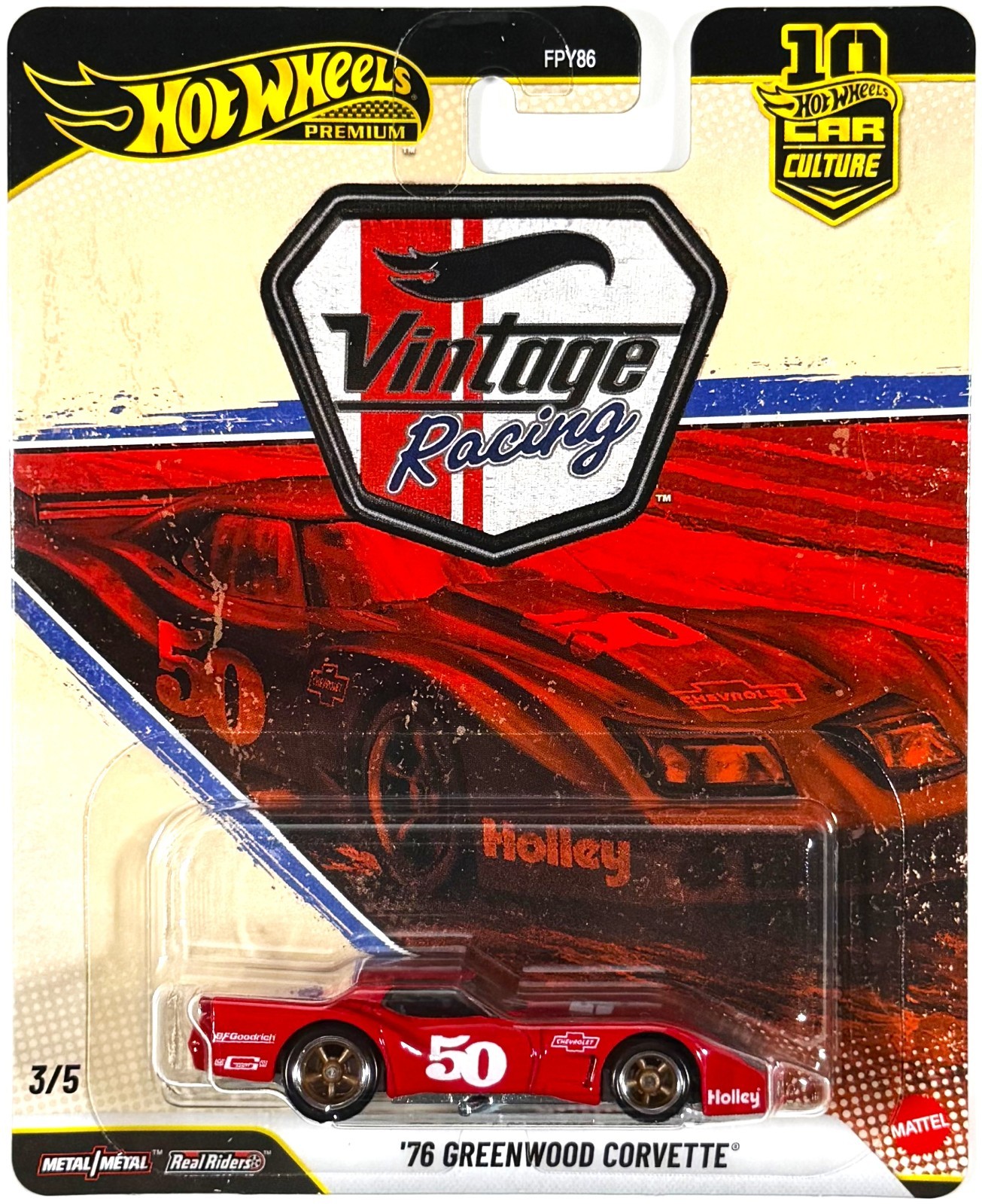 Hot Wheels 2026 Car Culture Vintage Racing ’76 Greenwood Corvette