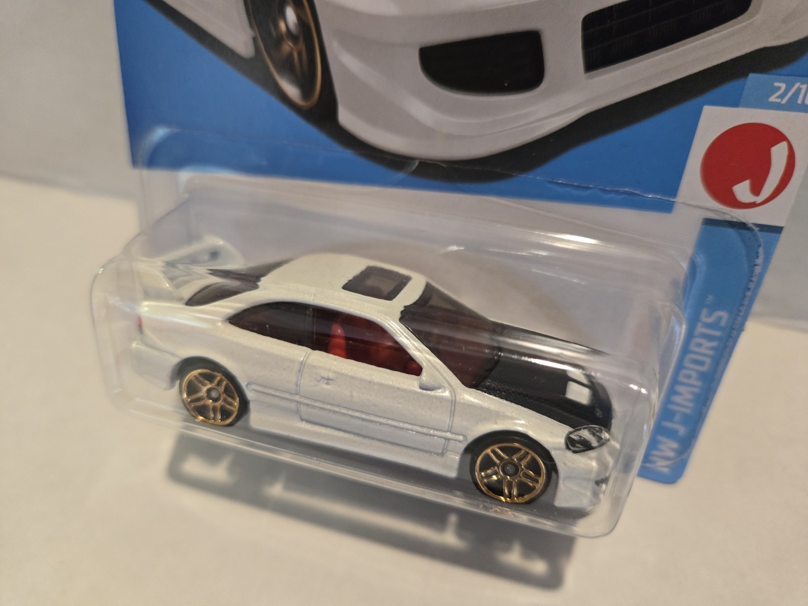 Hot Wheels Honda Civic Si – 2024 HW J-Imports 2/10 – Gold & White – Lot of 2